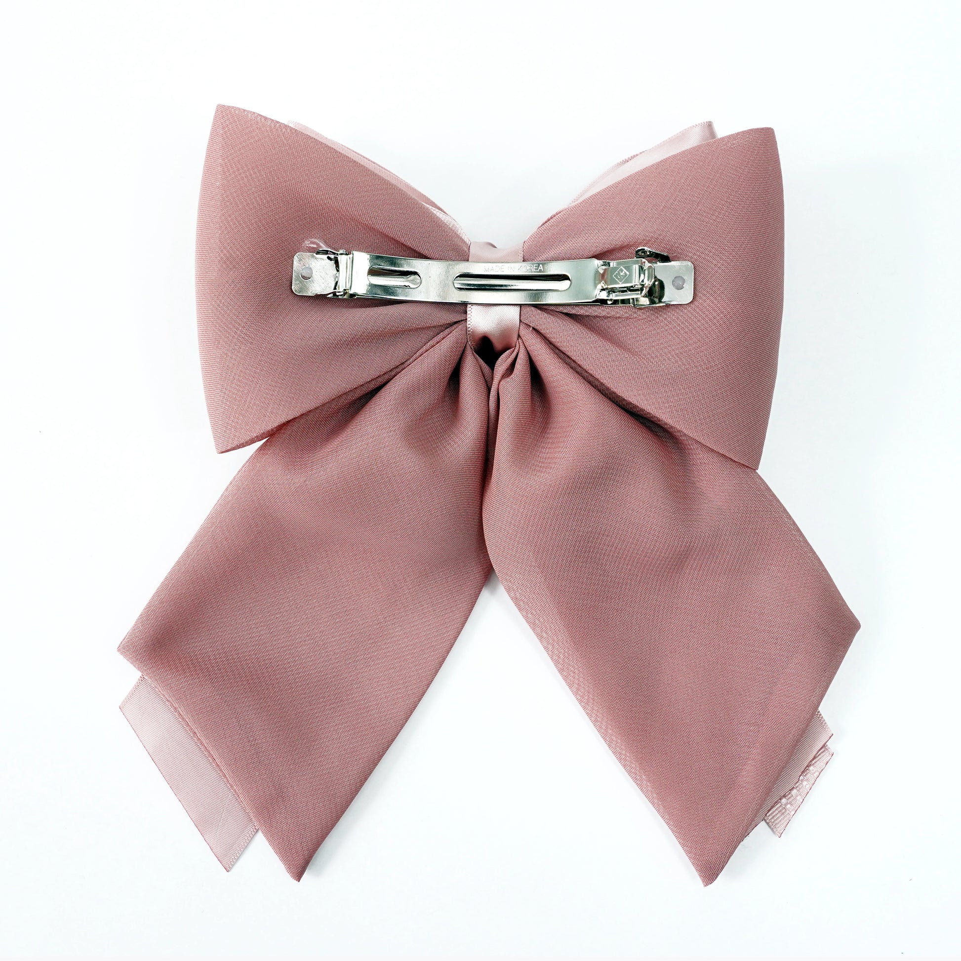 Pink bow hair clip