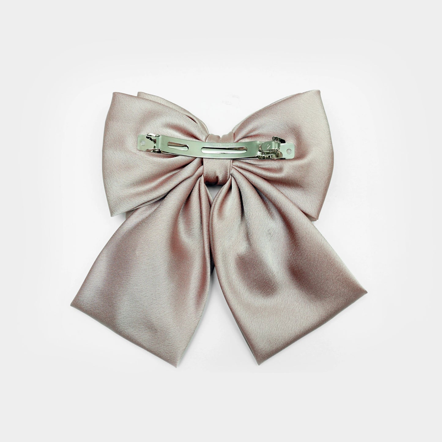 Soft Satin Bow Clip with Satin Ribbon (Golden)