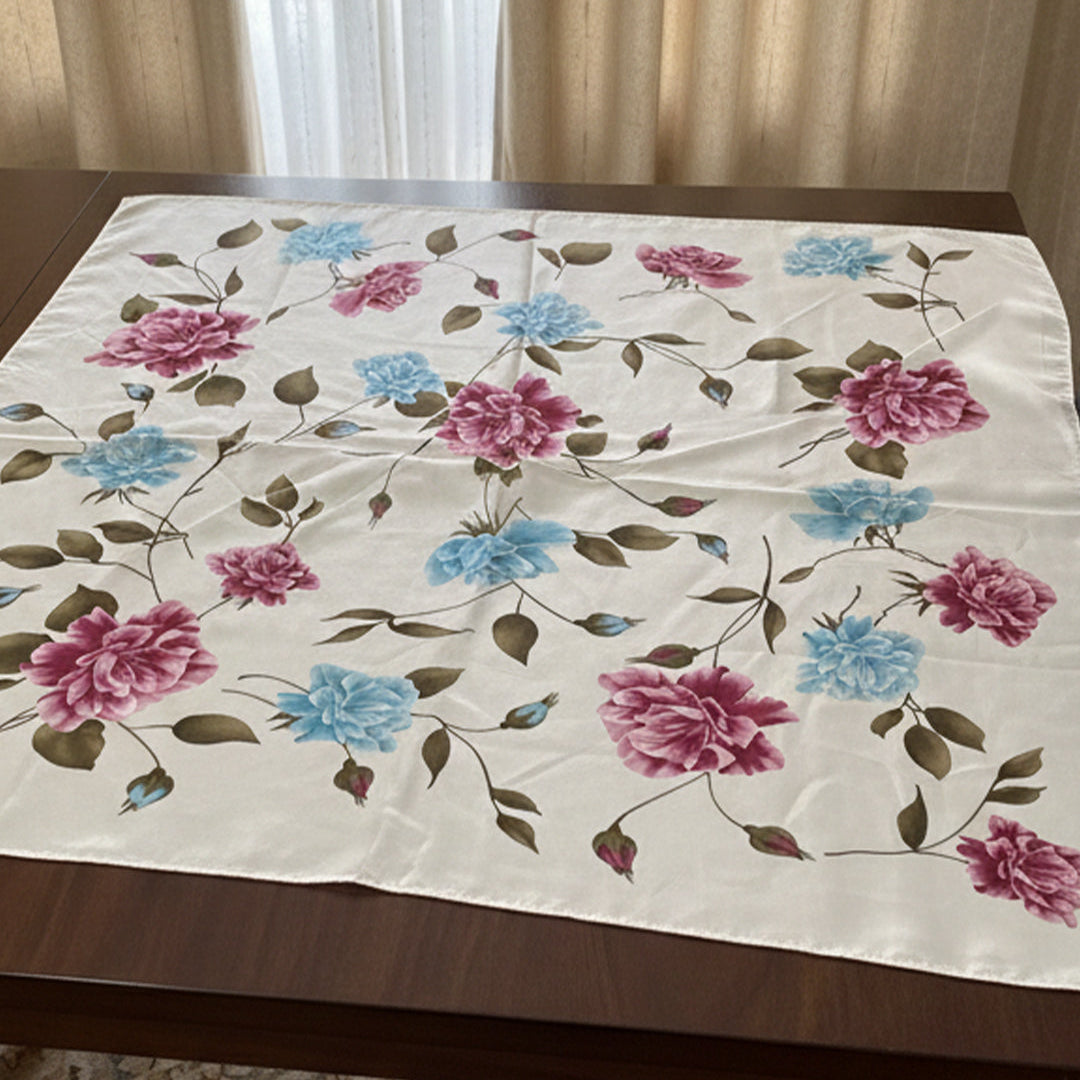 The Midnight Rose Silk Scarf