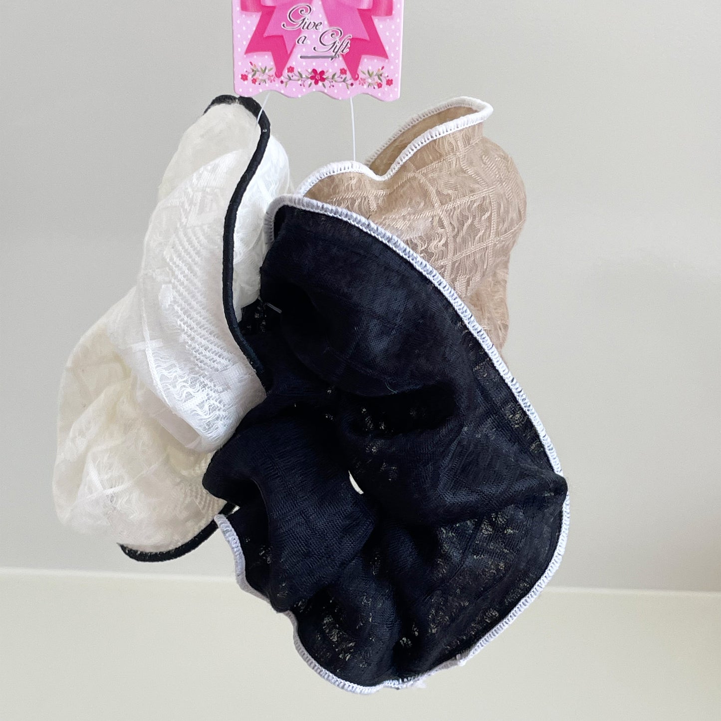 Soft Textured Big Scrunchies - Pack of 3 pcs