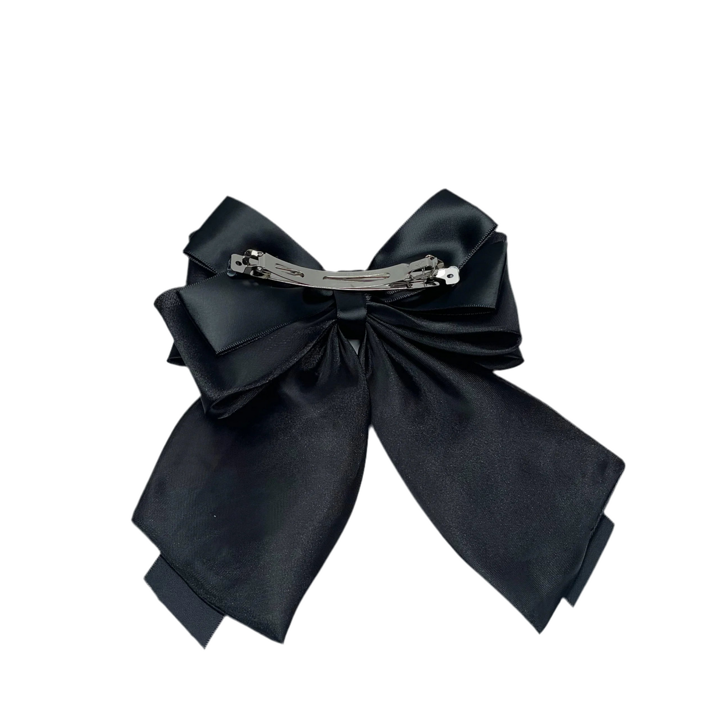 Double Organza and Satin Bow Clips