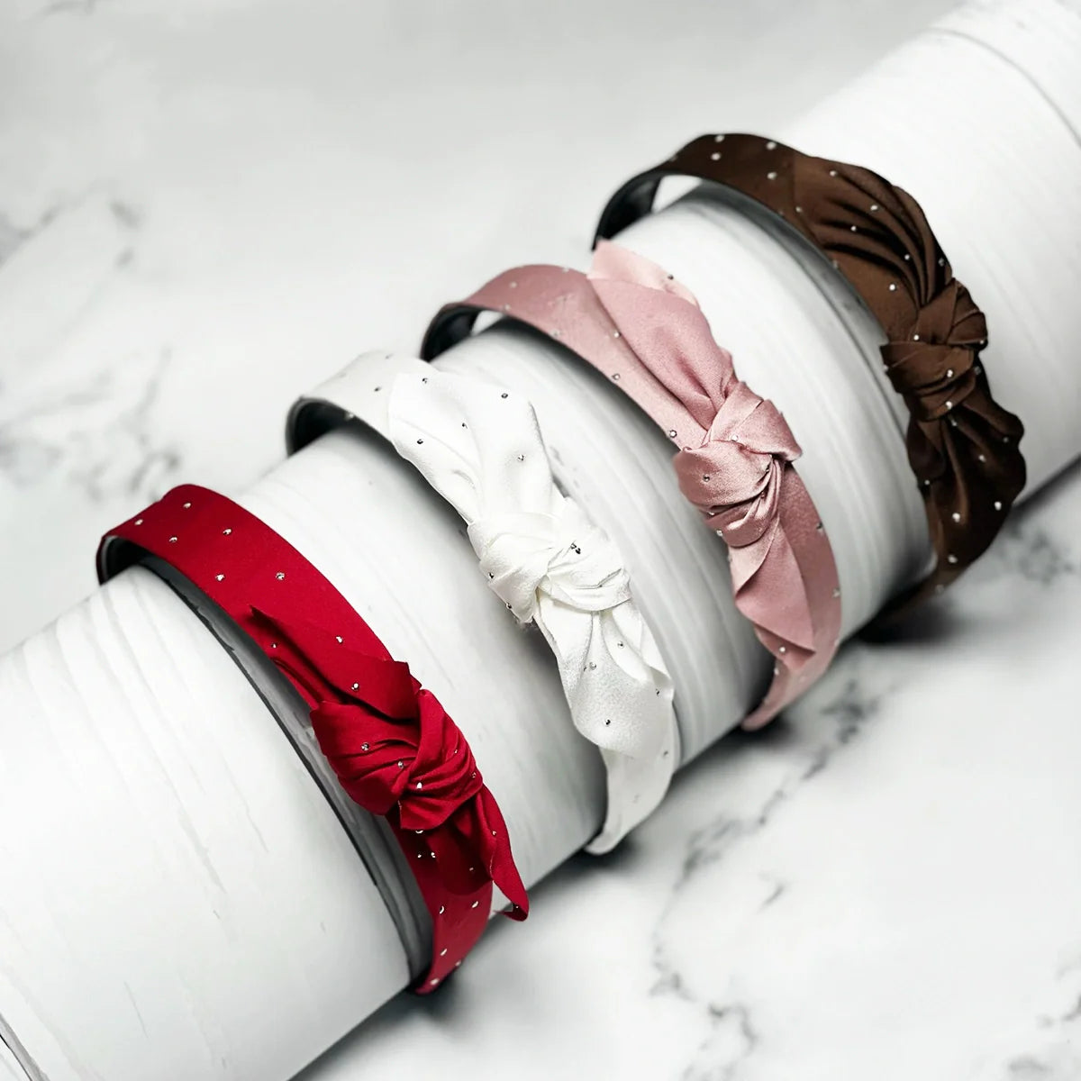 Knotted Satin Light Studded Hairbands for Kids and Teens