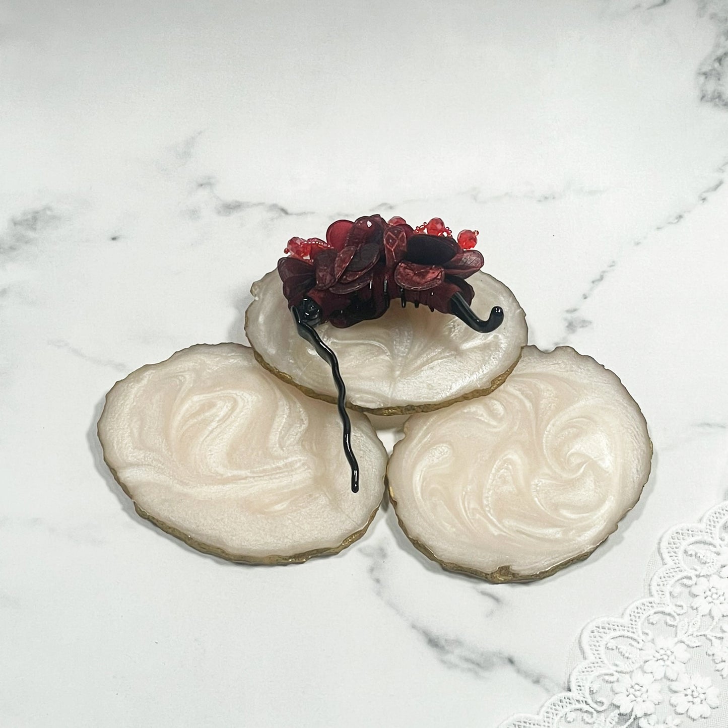 Crystal & Floral Embellished Hair Clips (Single)