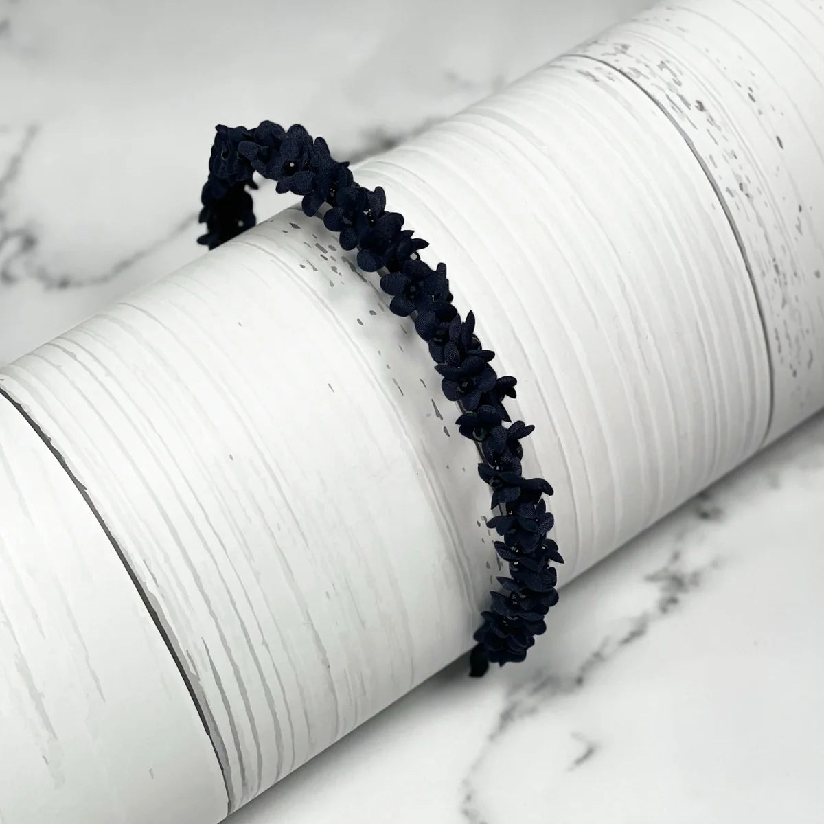 Studded hairbands with flowers