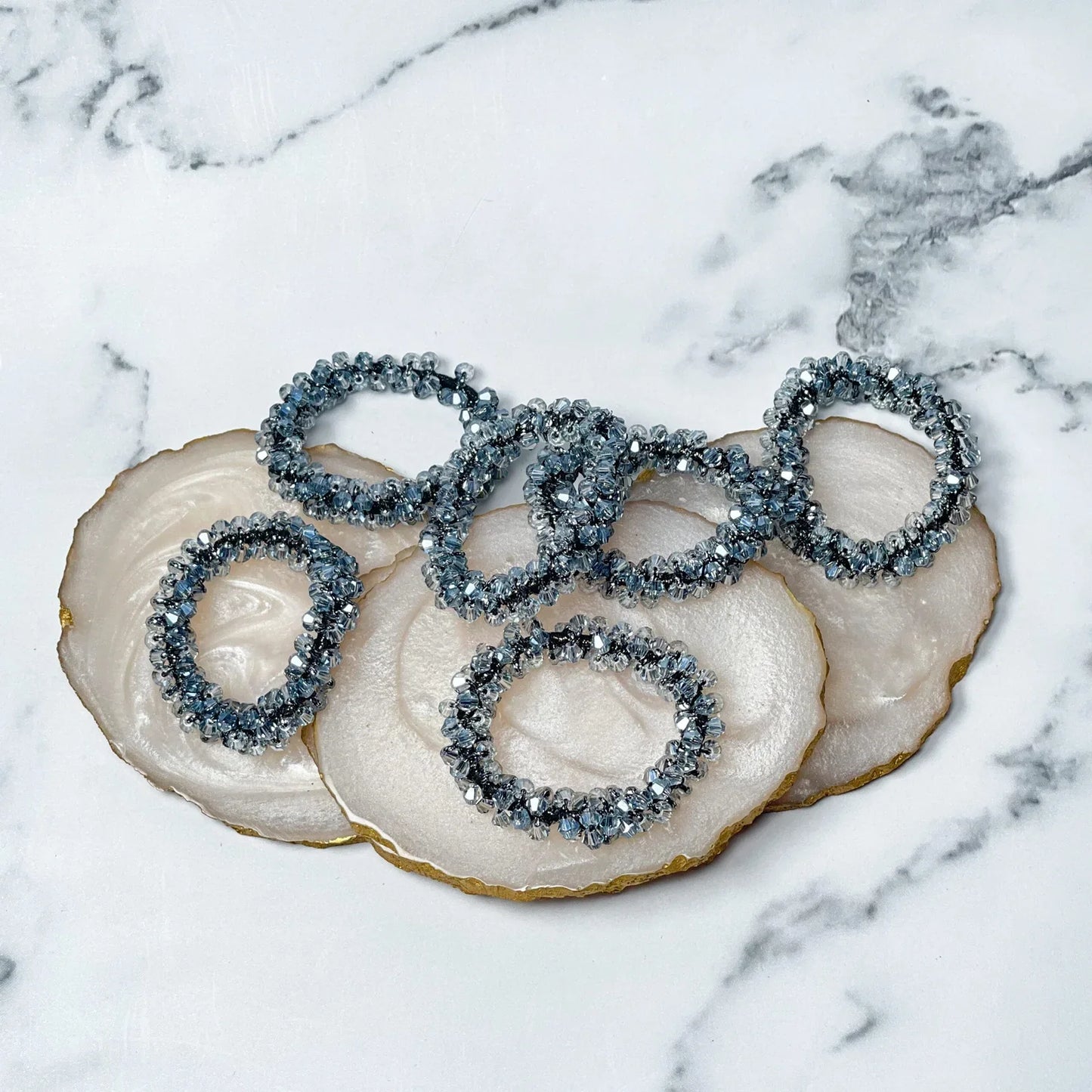 Crystal Studded small Hair Ties