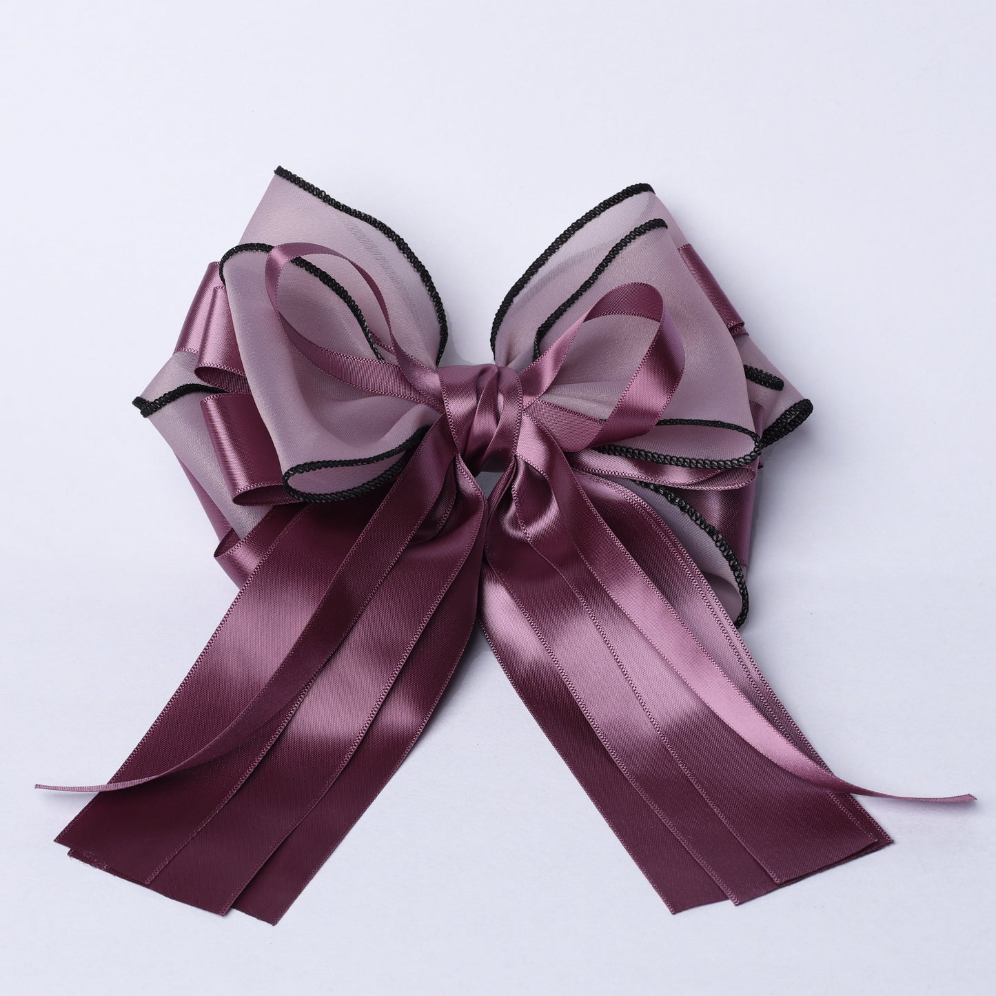 Organza and Satin Hair Bow Clip-On