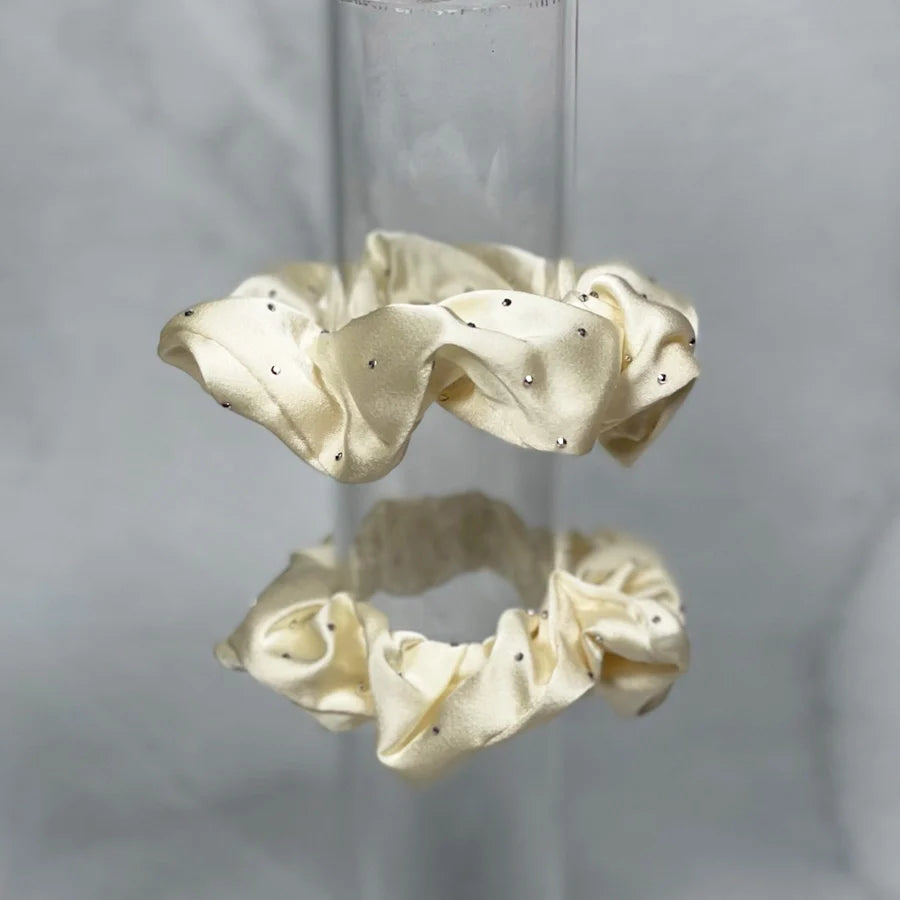 Satin Hair Scrunchie (light studded) Pack of 1