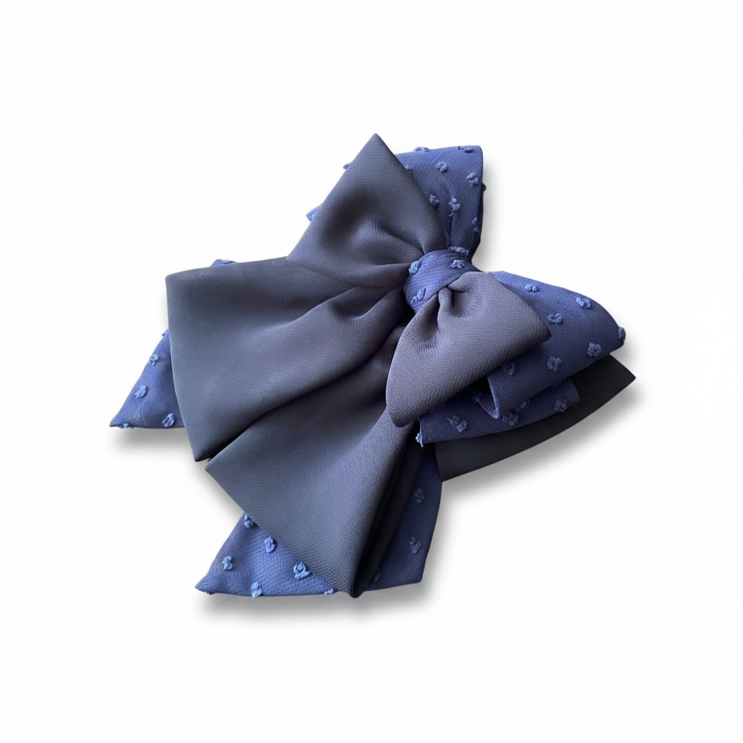 Multi Layered Georgette Bows (Dark Blue)