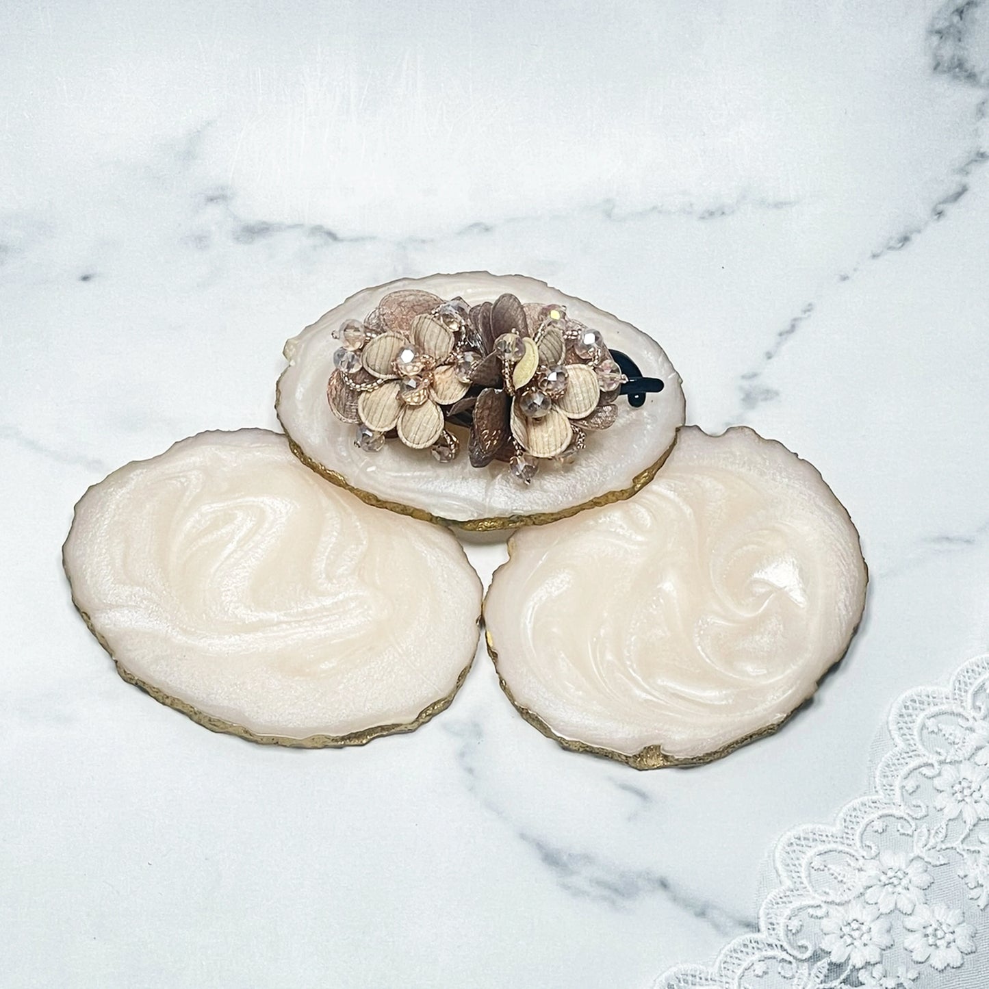 Crystal & Floral Embellished Hair Clips (Single)