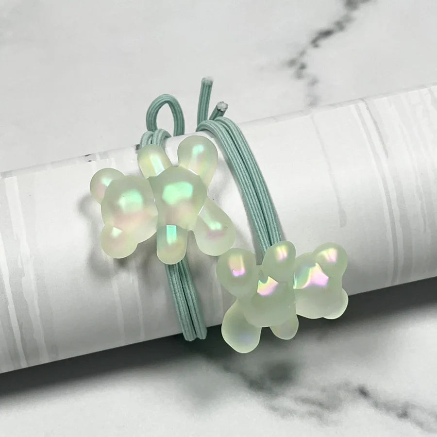 Pearl Matte Finish Teddy Hair Ties