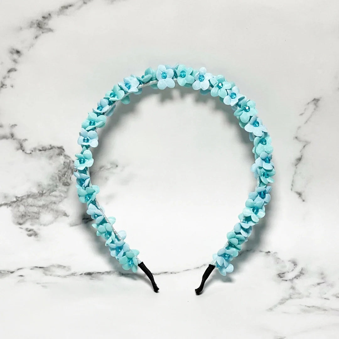 Studded hairbands with flowers