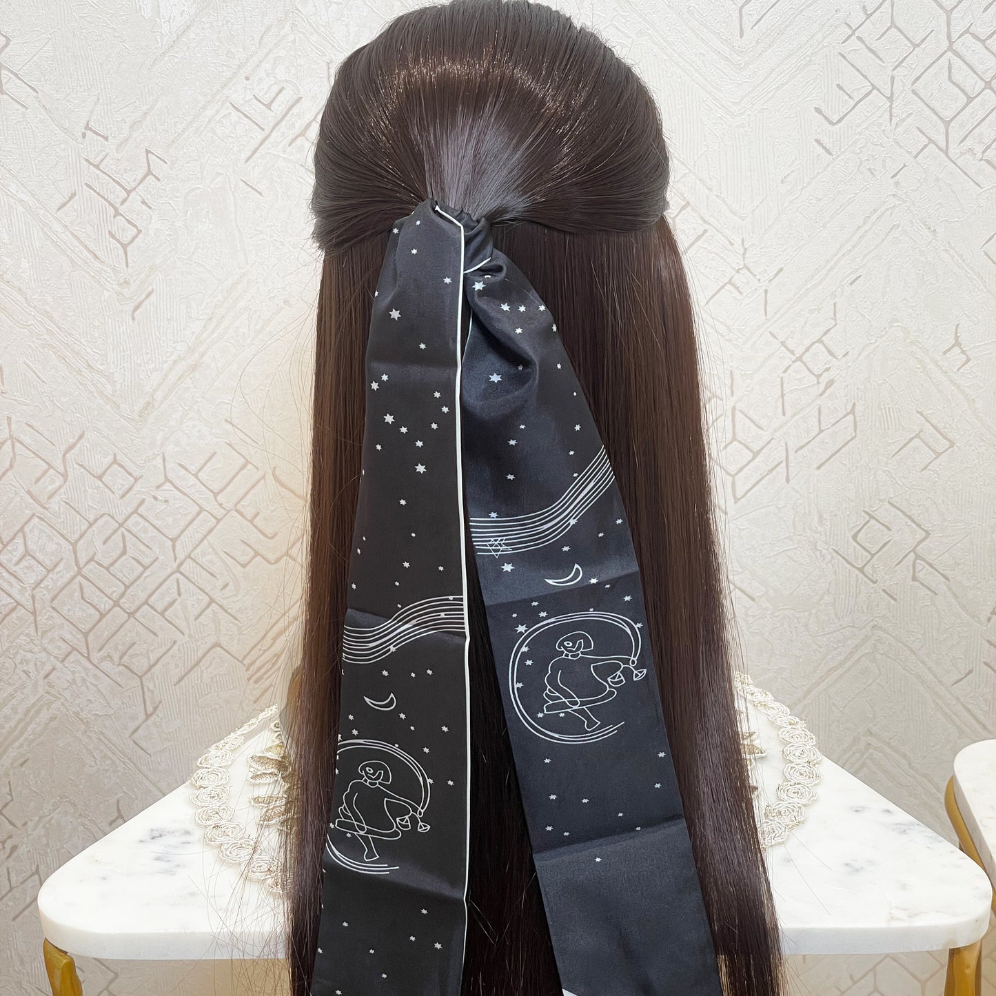 Printed Soft Tie Scarves and Hair Bands