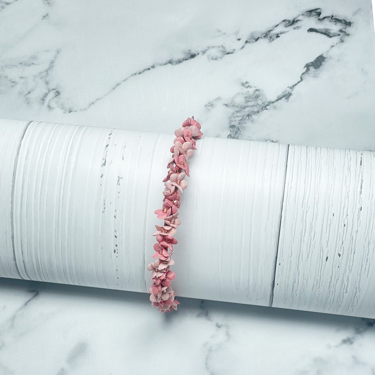 Studded hairbands with flowers