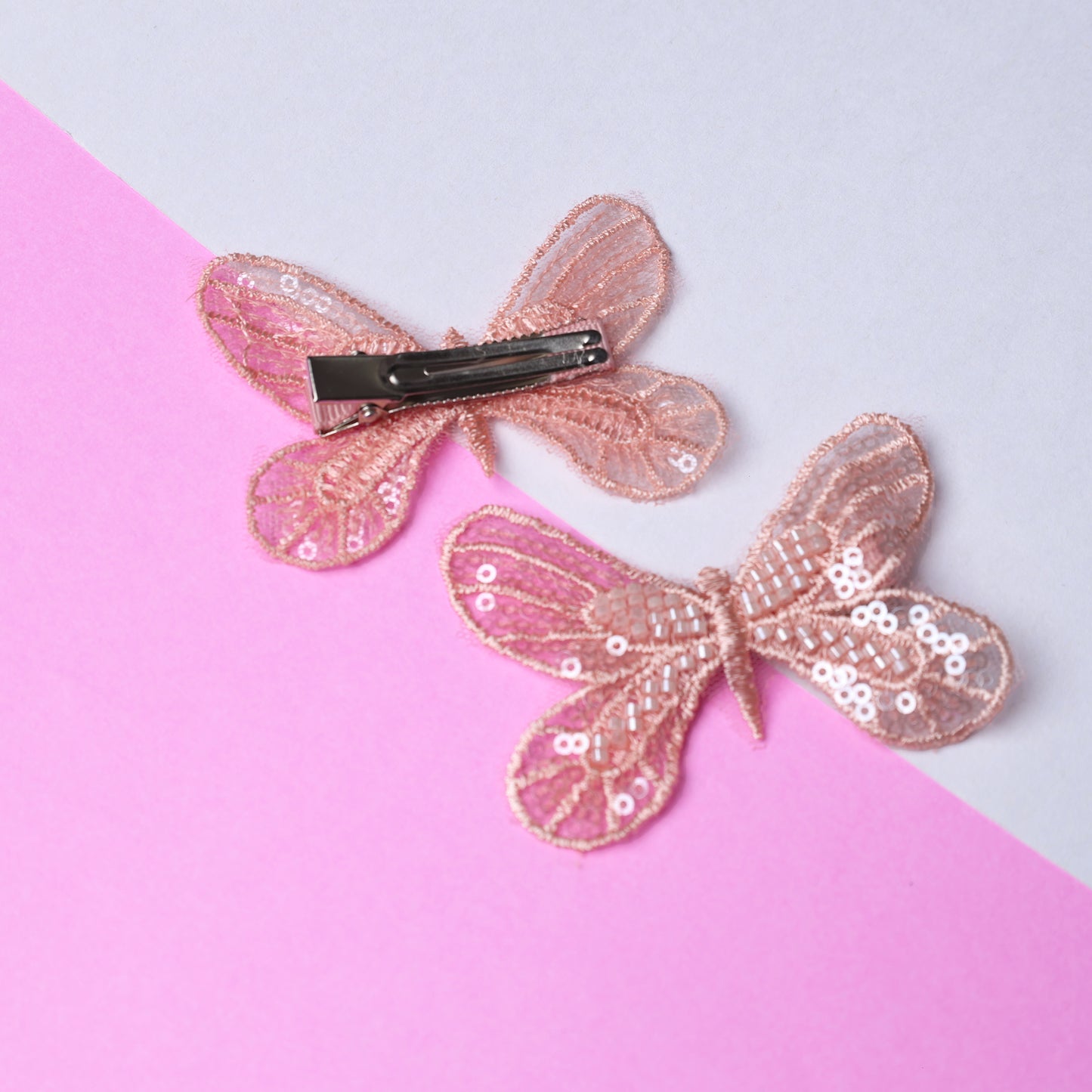 Embellished Butterfly Hair Pins (Pair)
