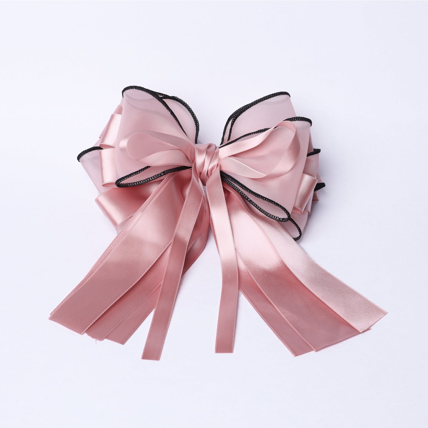 Organza and Satin Hair Bow Clip-On