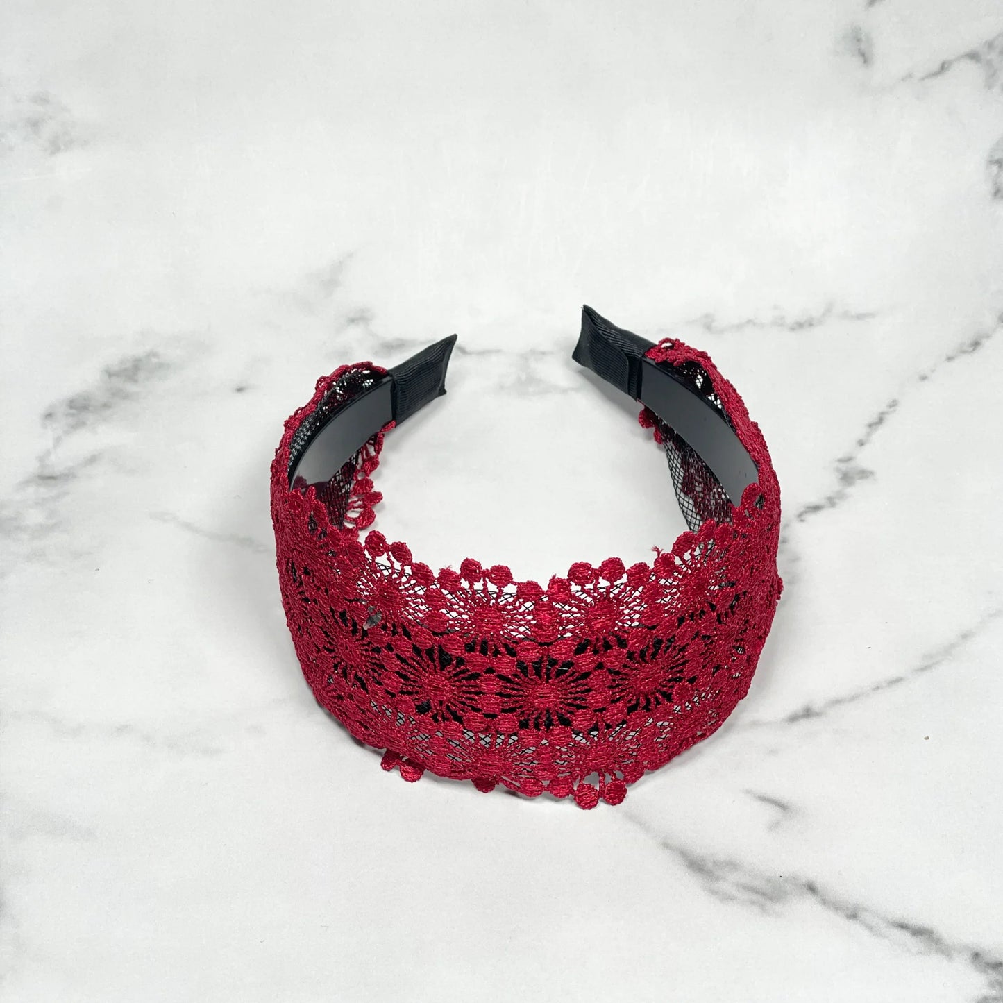 Broad Red Lacy Hairband
