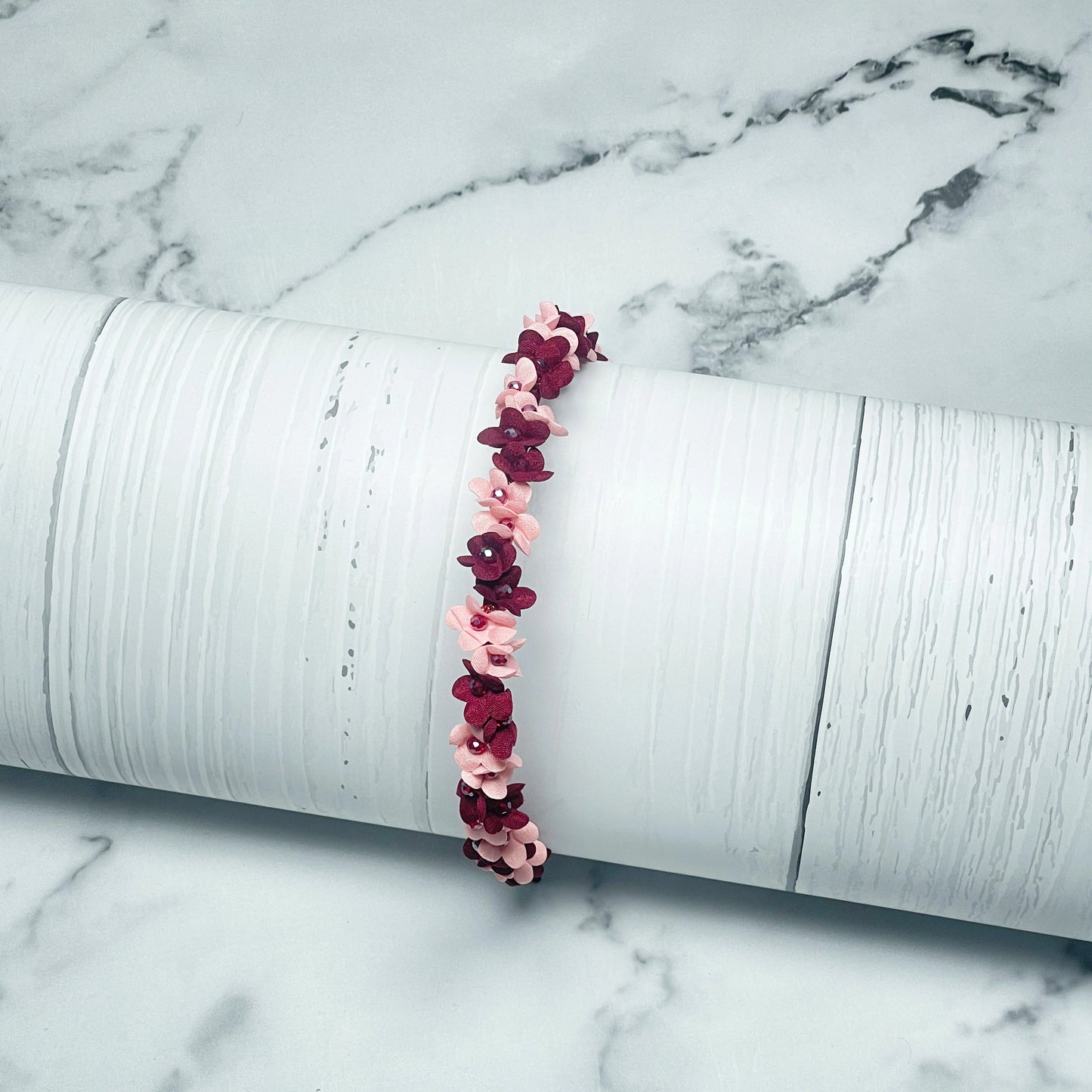Studded hairbands with flowers