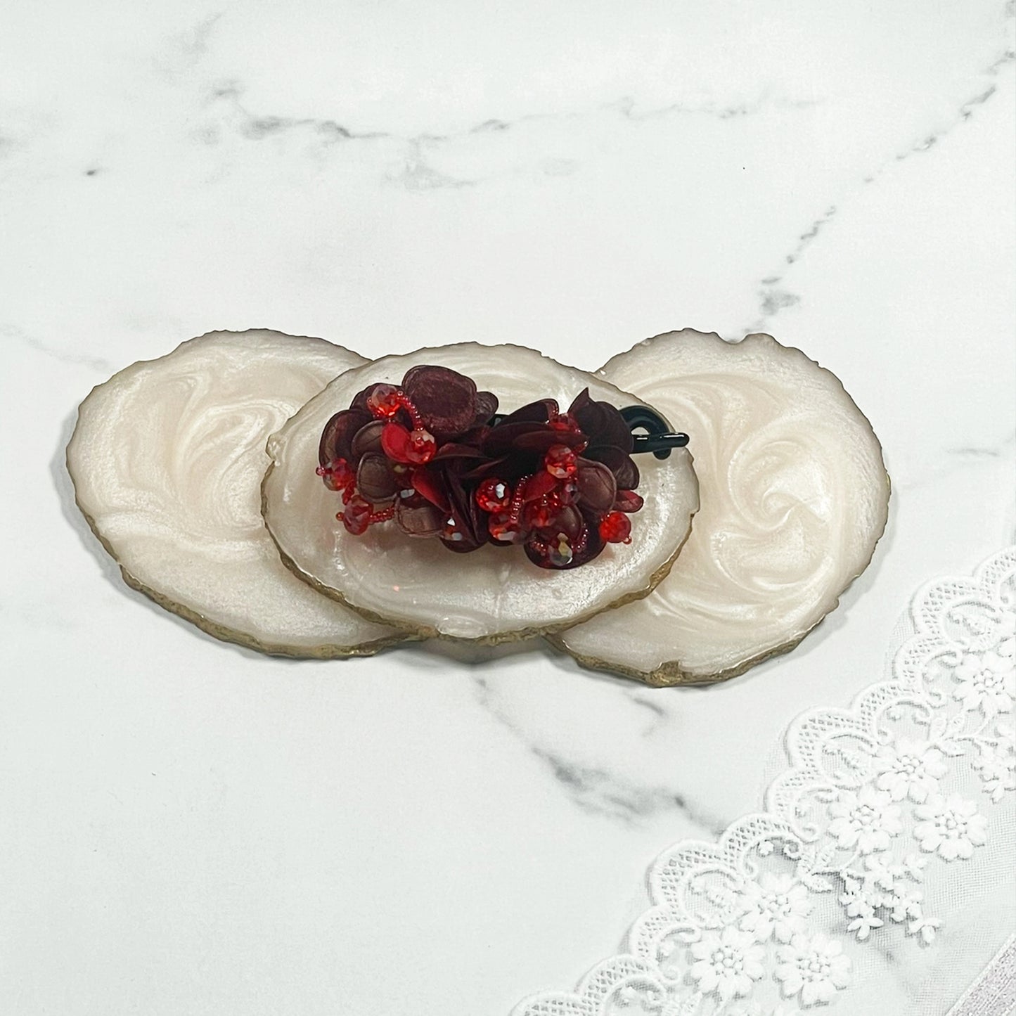 Crystal & Floral Embellished Hair Clips (Single)