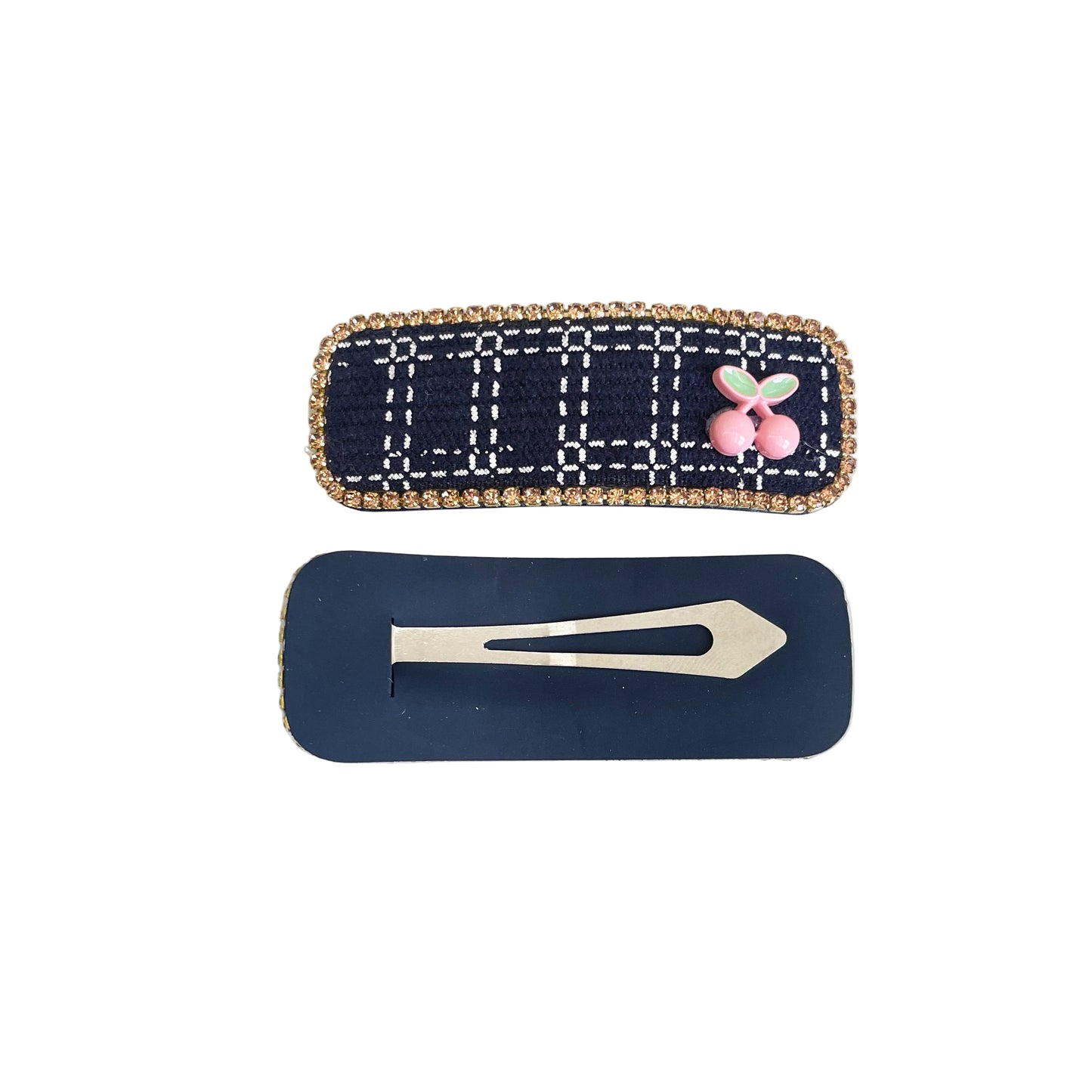 Studded Denim Clips with (Tic Tac) 2 Pairs