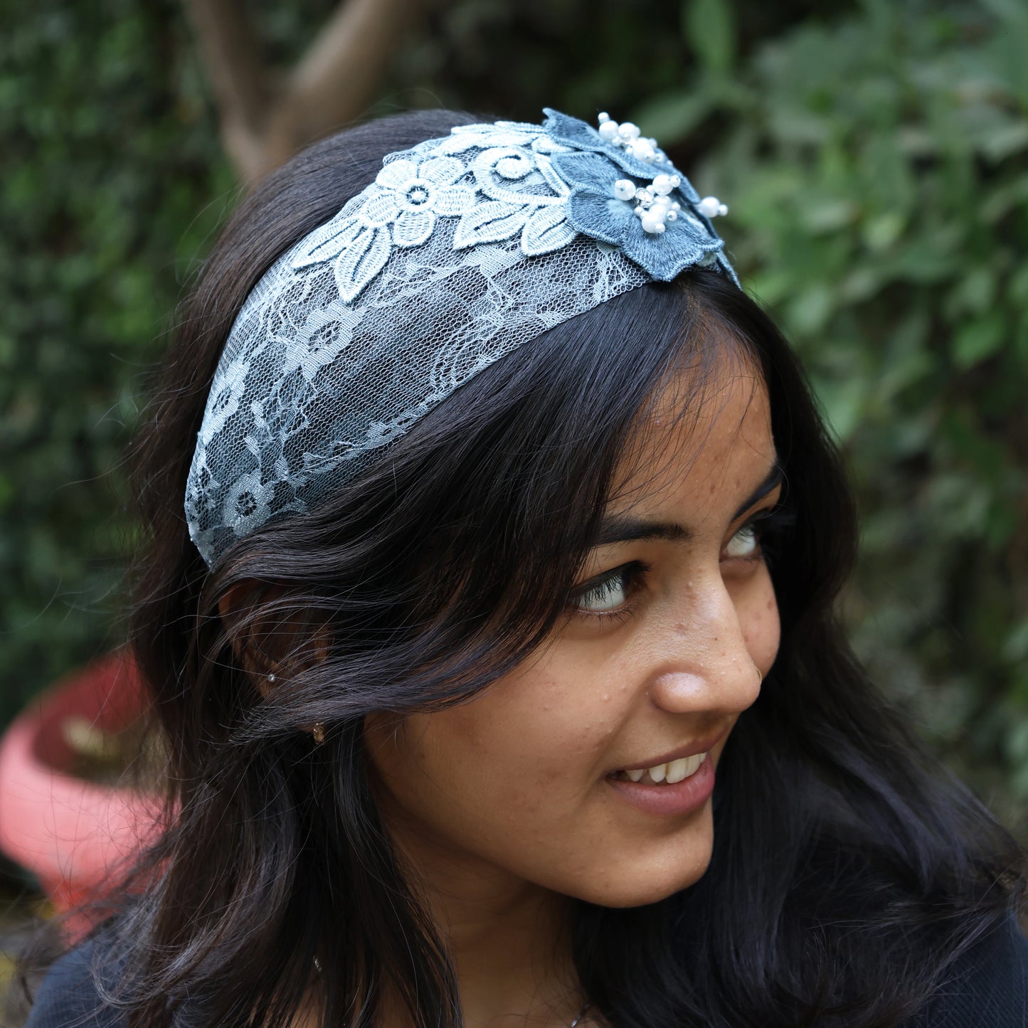 Embellished Three Flower Broad Headbands