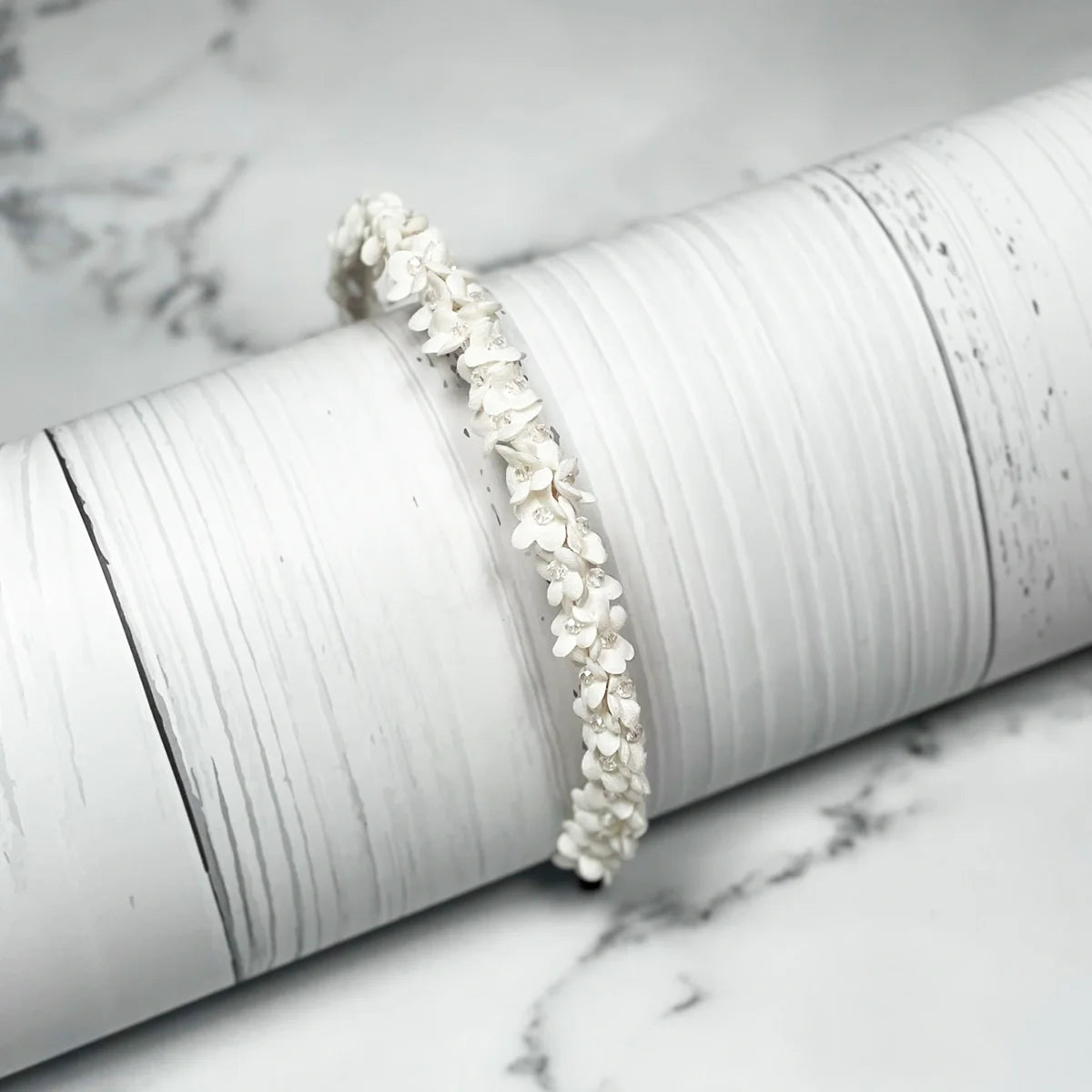 Studded hairbands with flowers