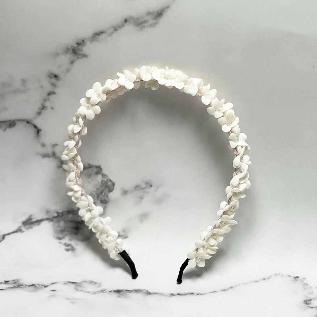 Studded hairbands with flowers