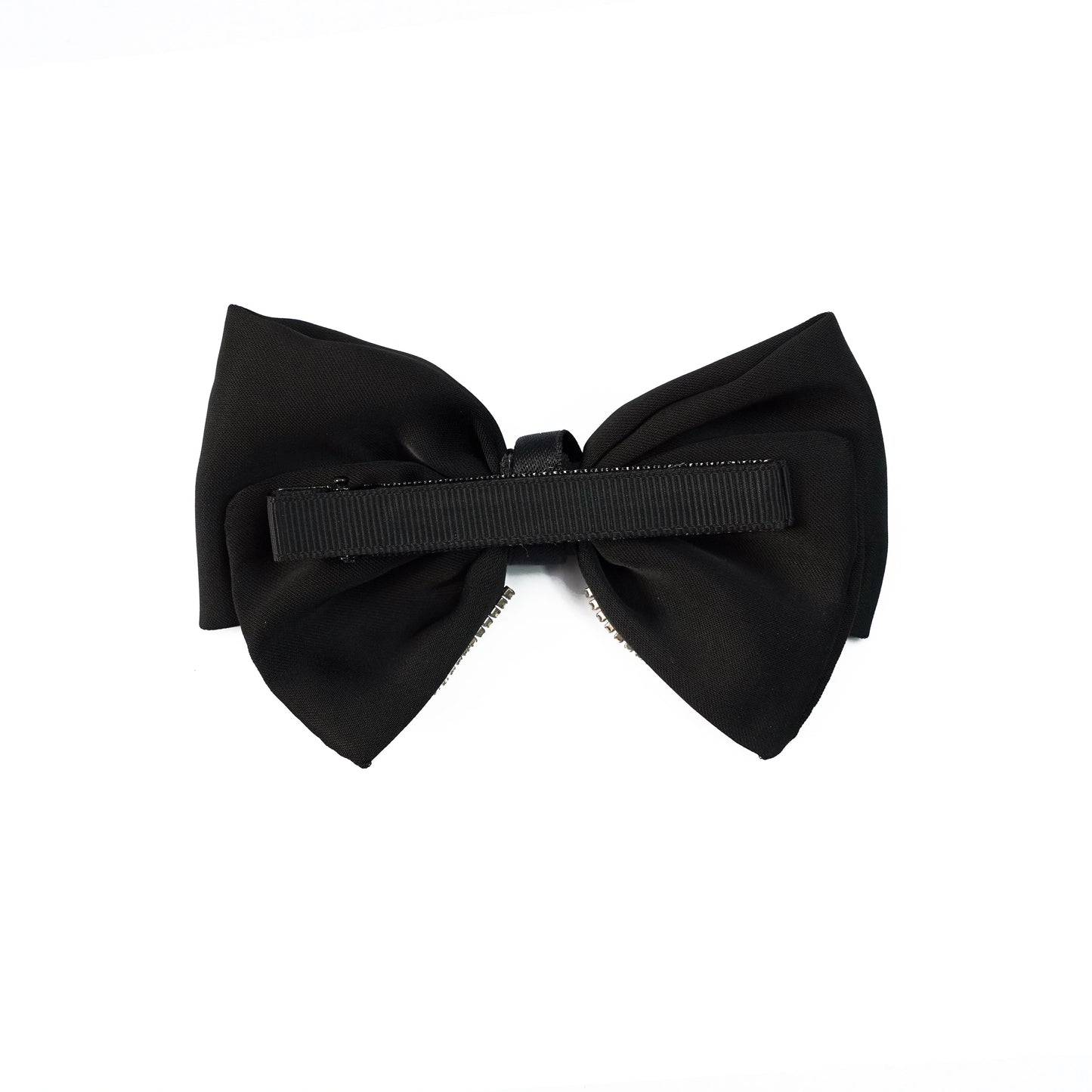 Studded Elegant Satin Bow Clips