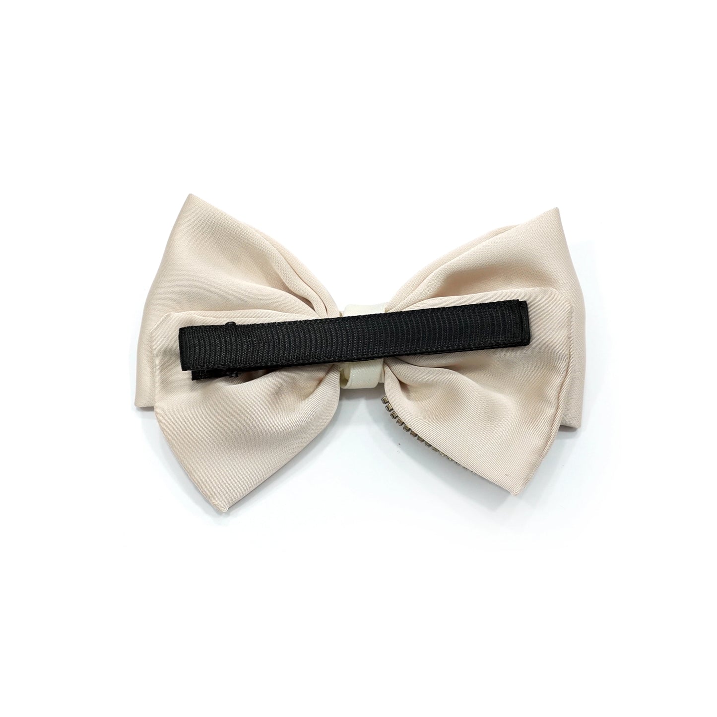 Studded Elegant Satin Bow Clips