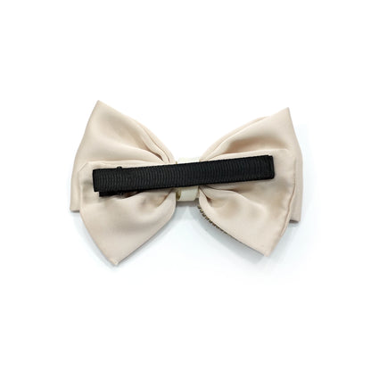 Studded Elegant Satin Bow Clips