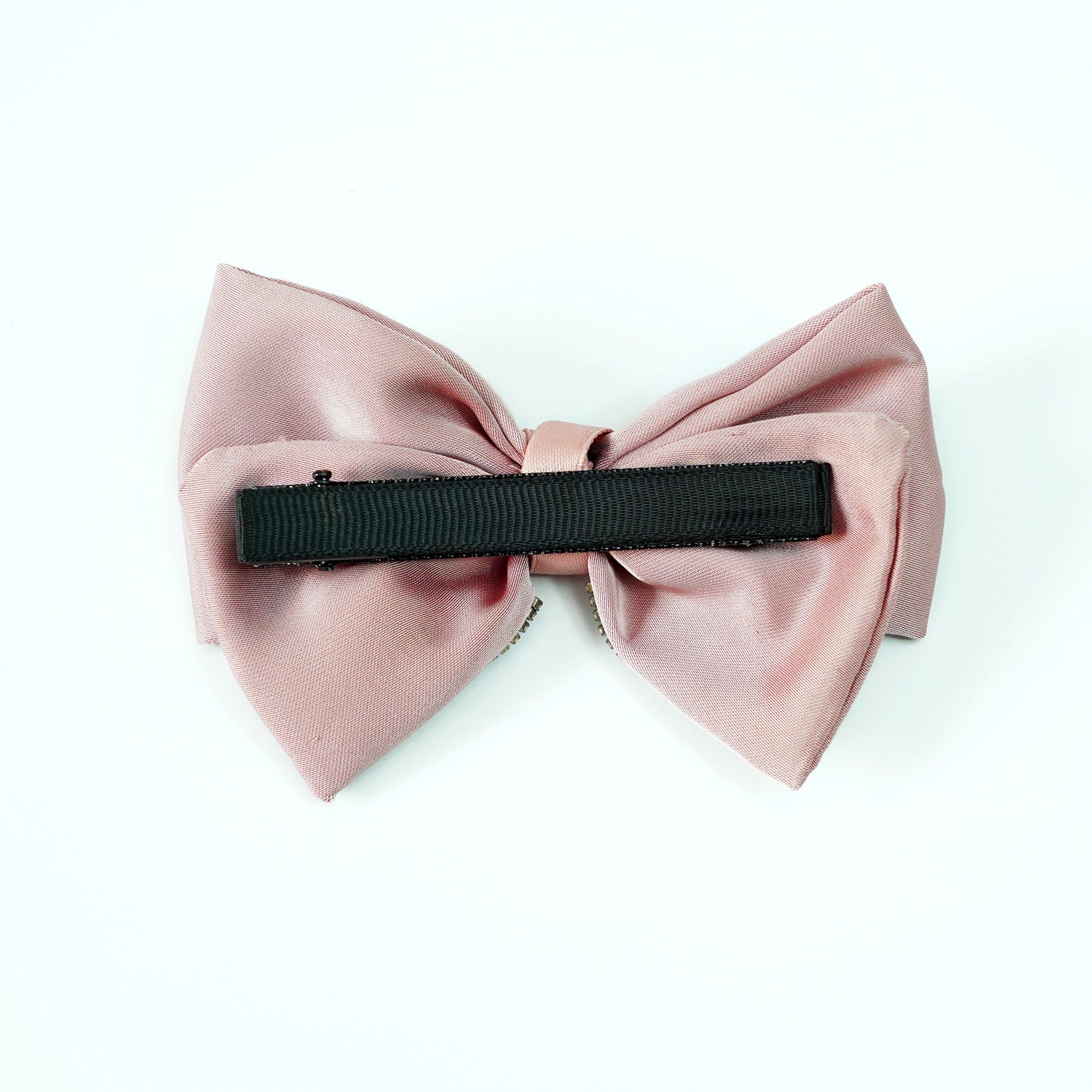 Studded Elegant Satin Bow Clips