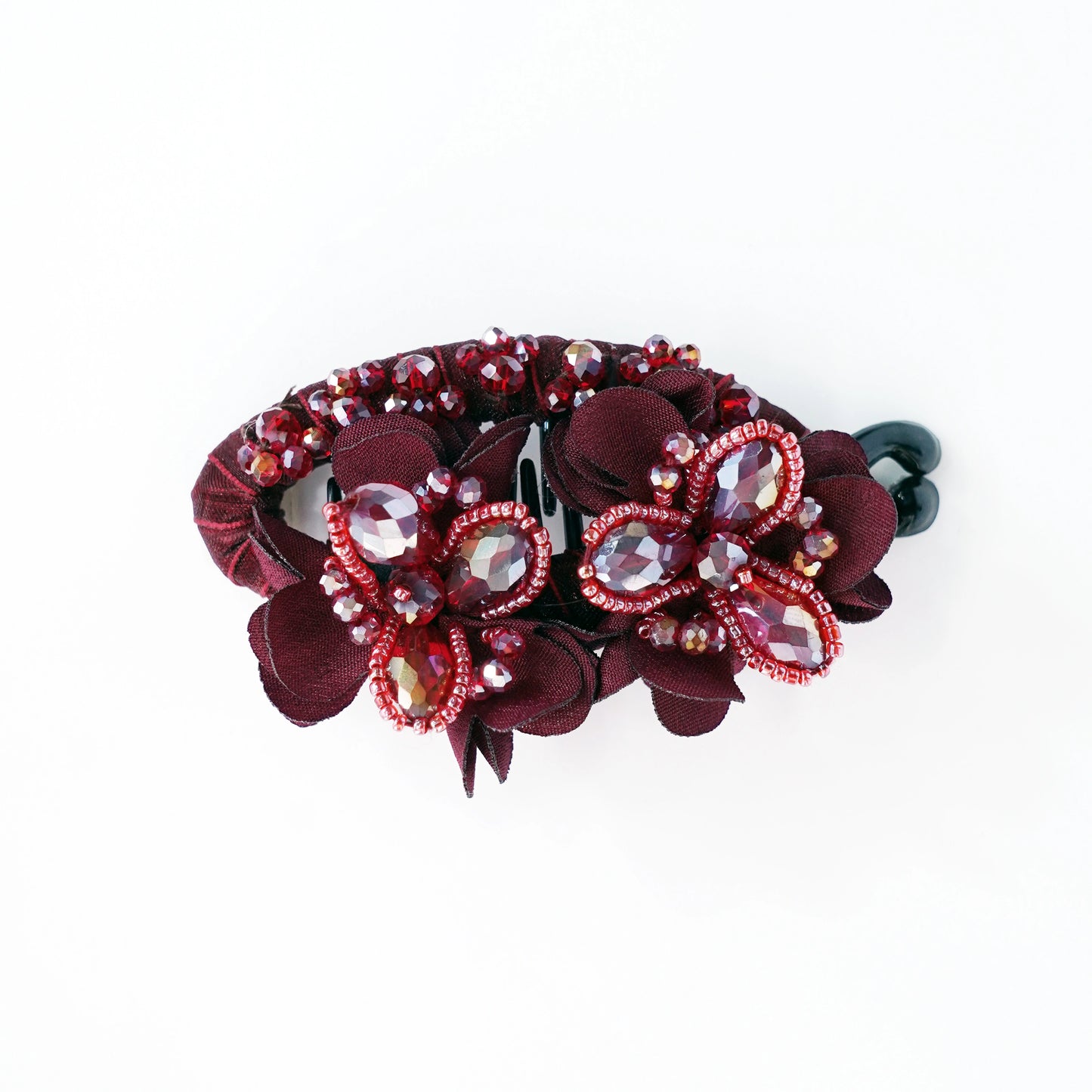Heavy Crystal Banana Clips (Red)
