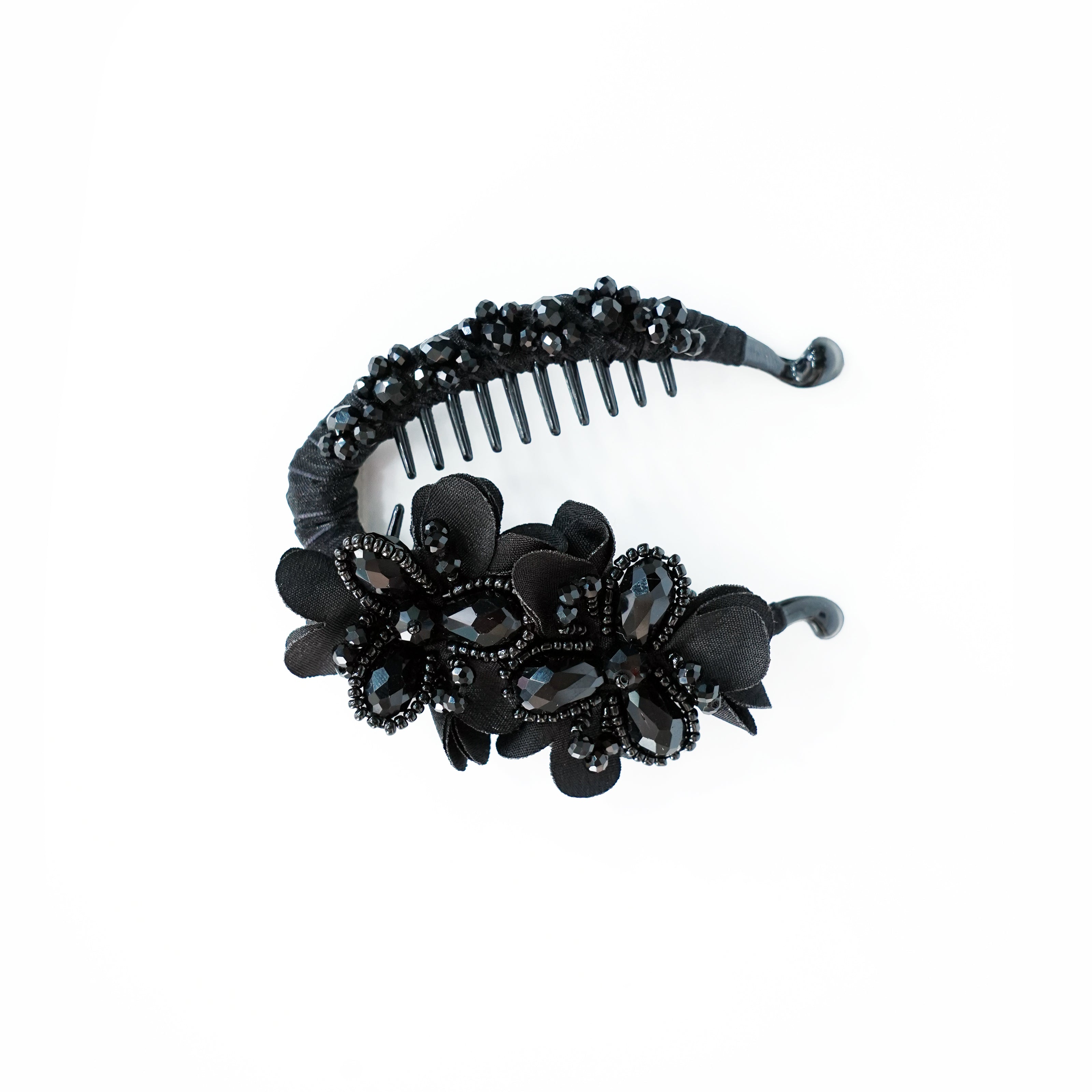 Heavy Crystal Banana Clips (Black)