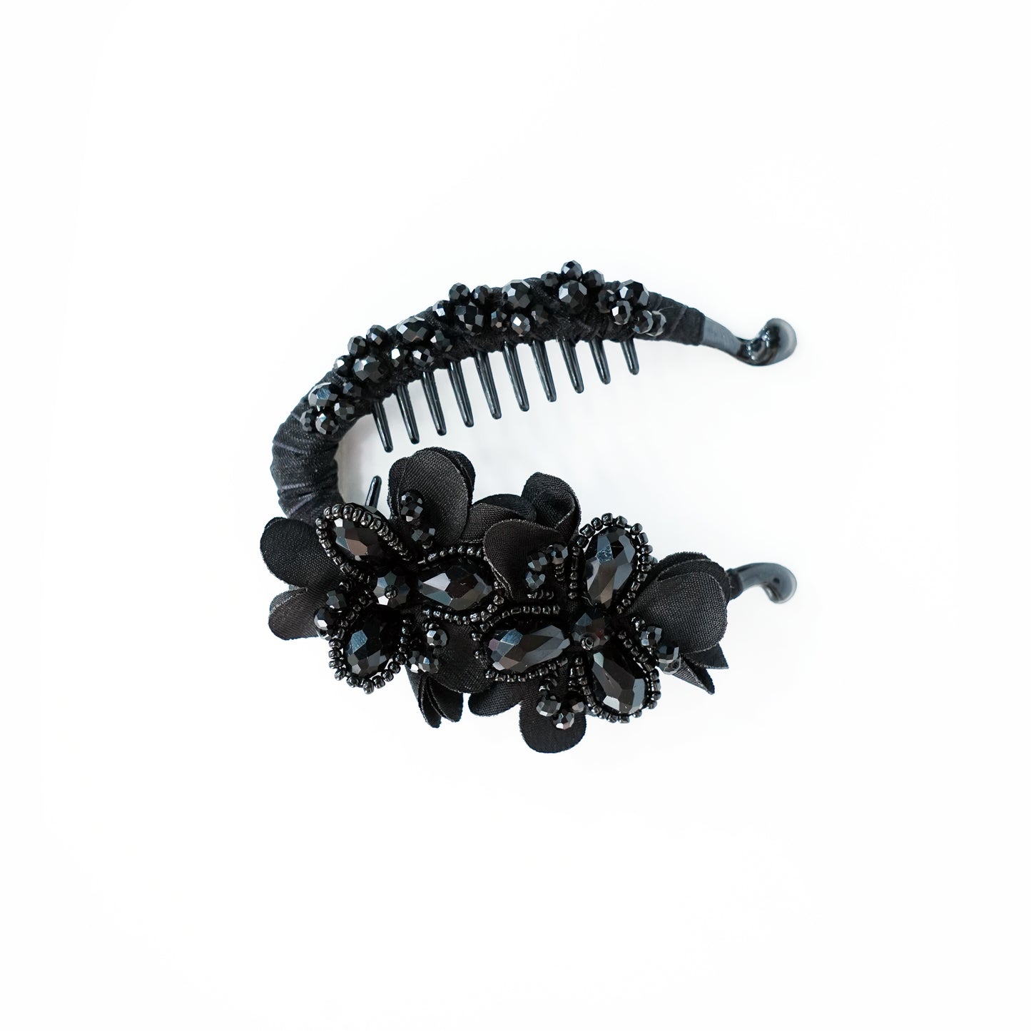 Heavy Crystal Banana Clips (Black)