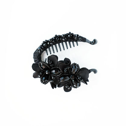 Heavy Crystal Banana Clips (Black)