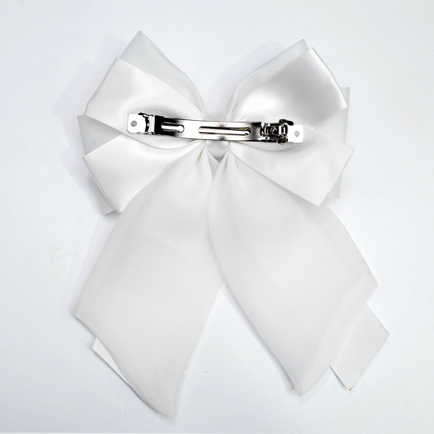 Double Organza and Satin Bow Clips