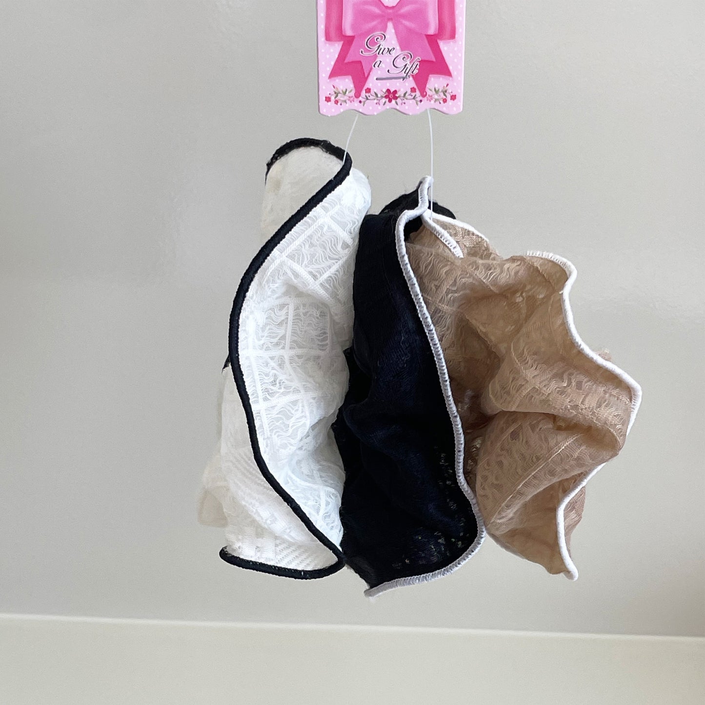 Soft Textured Big Scrunchies - Pack of 3 pcs