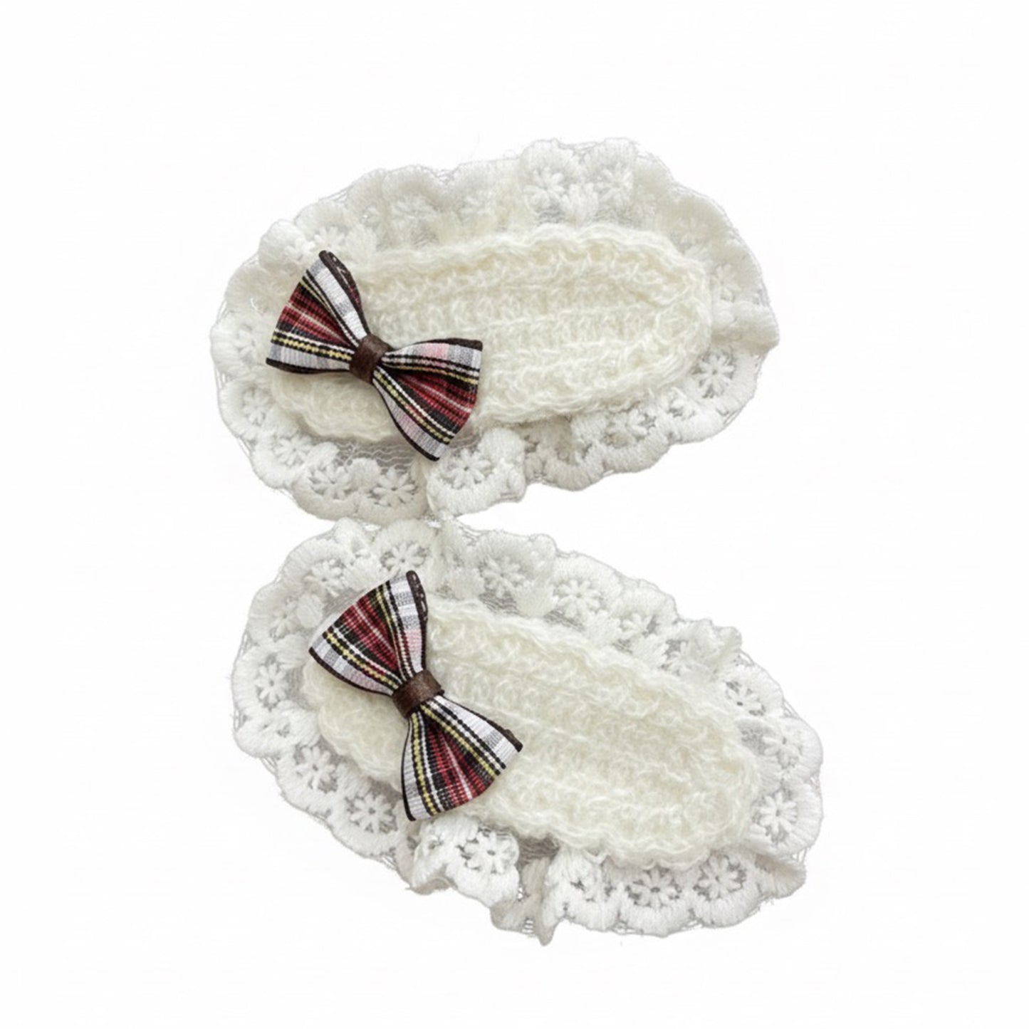 Sleek Check on Beautiful Lacy Tic Tac Pins (Two Pairs)