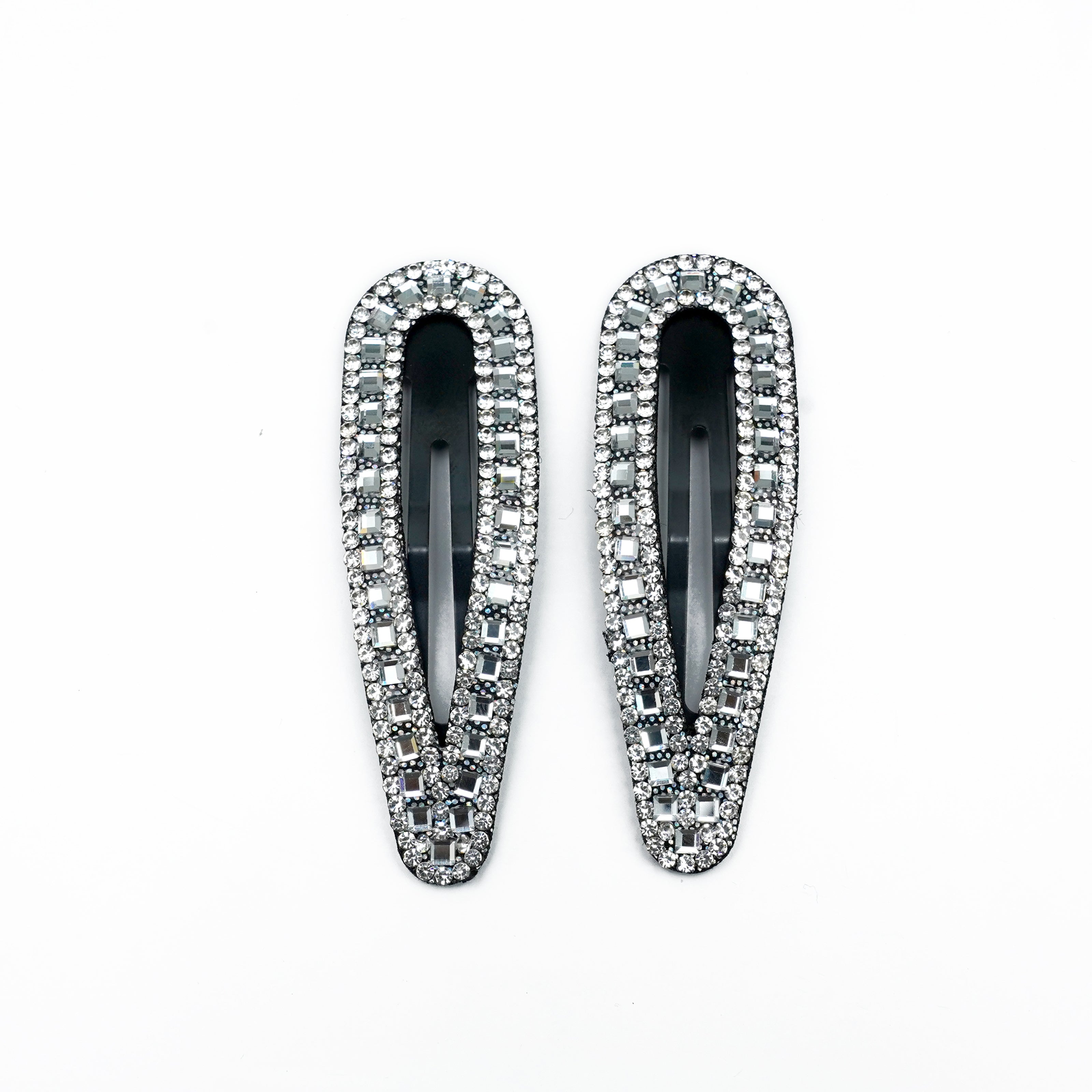 Studded Silver Hair Pins Pair(Tic Tac)