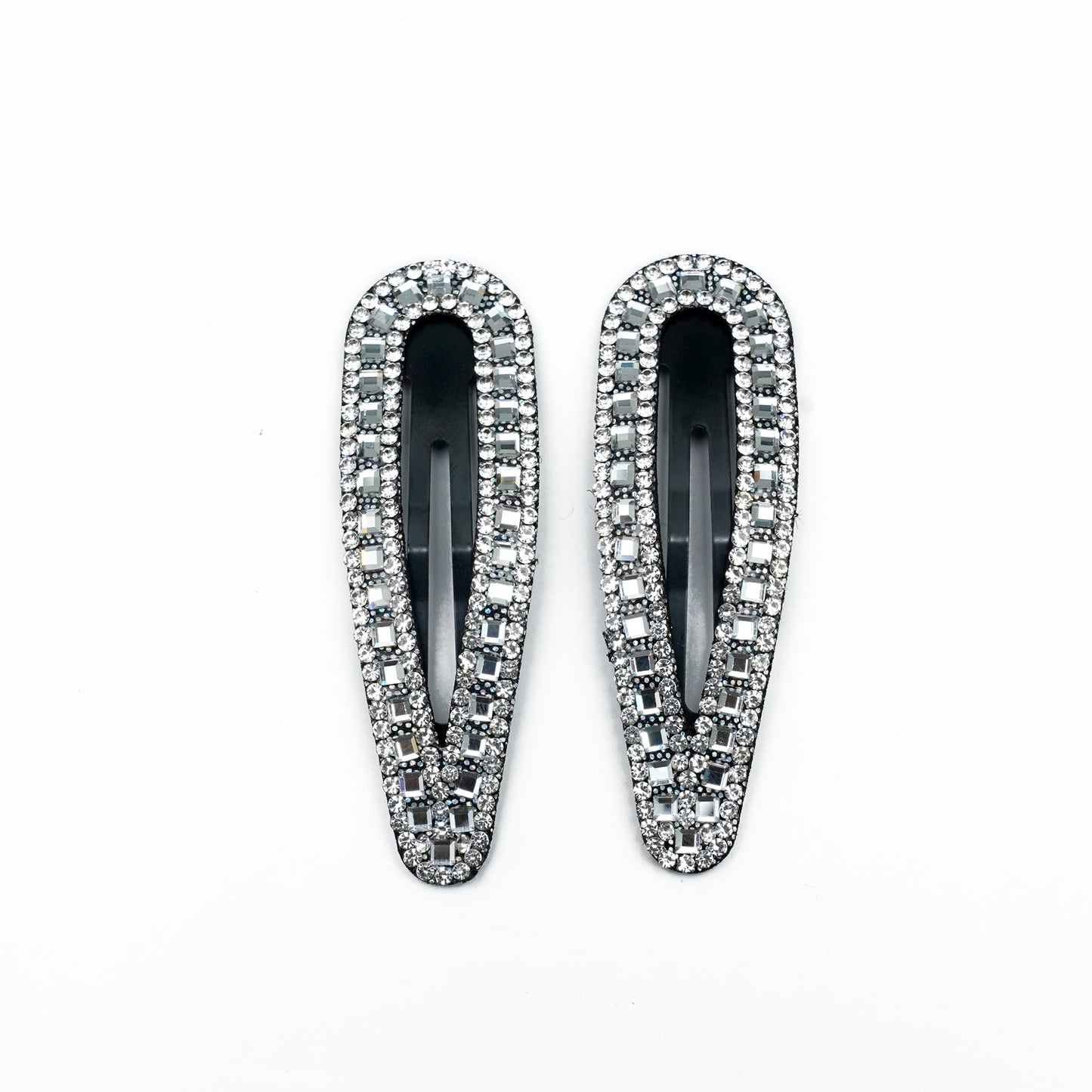 Studded Silver Hair Pins Pair(Tic Tac)