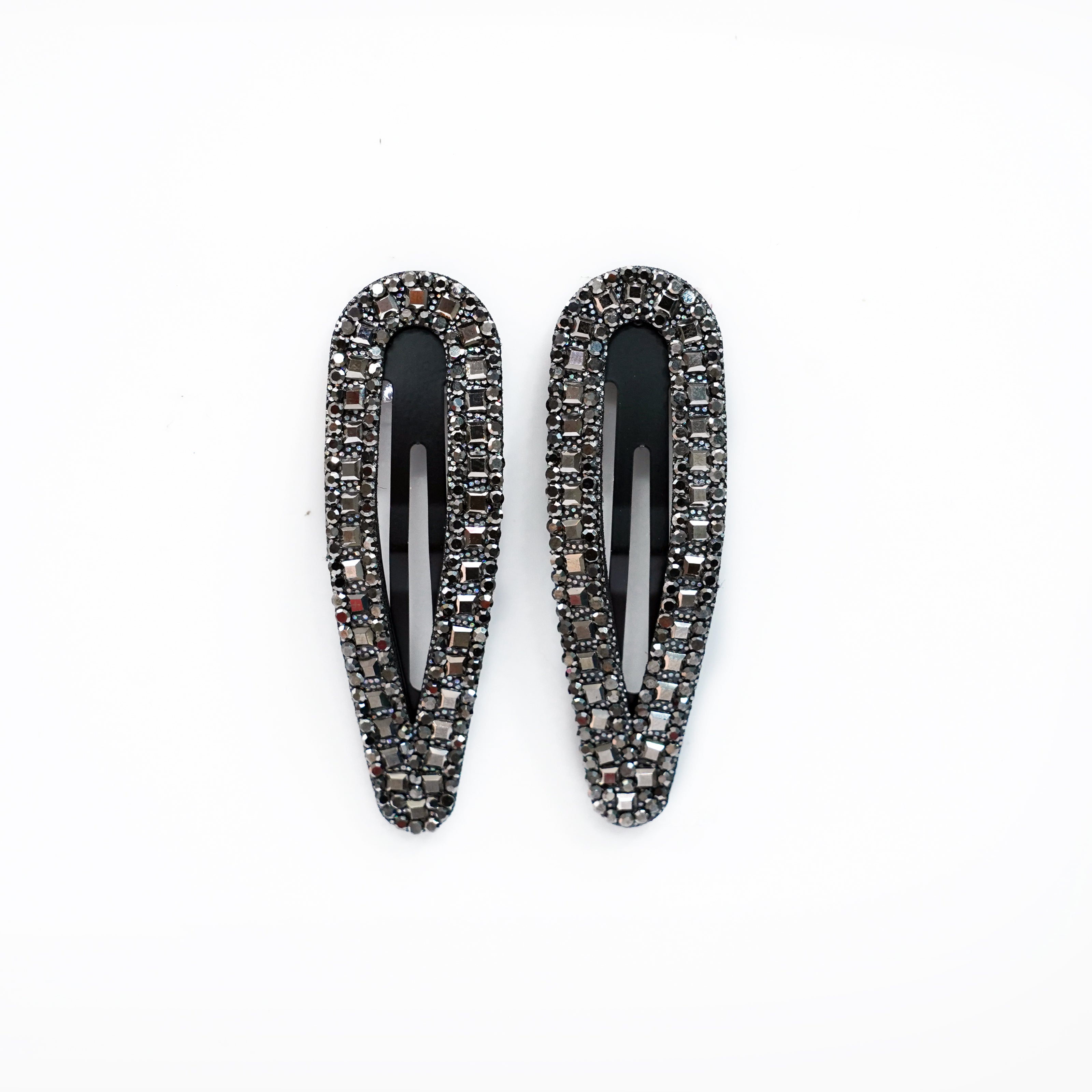 Studded Black Hair Pins Pair(Tic Tac)