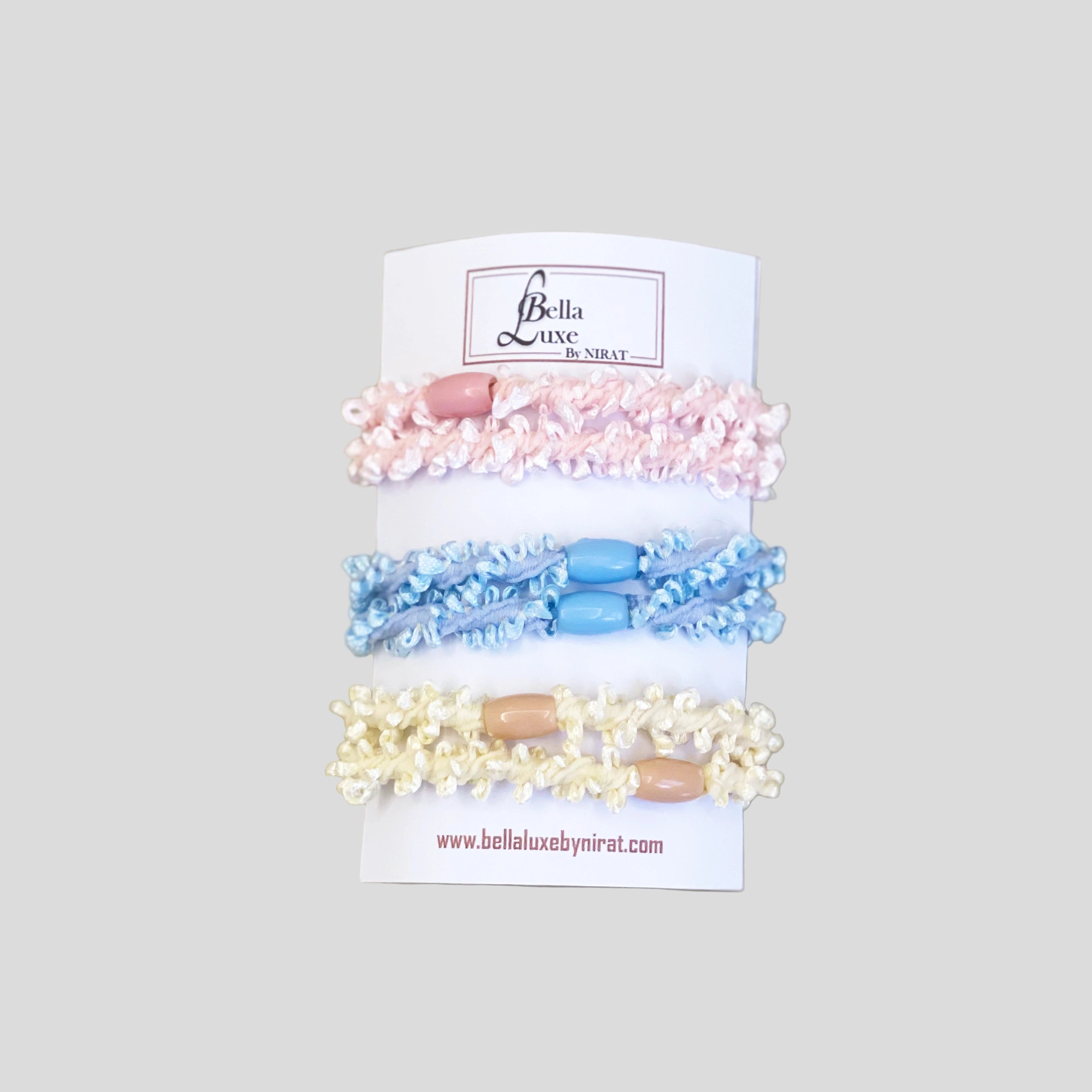 Pastel color hair Ties (3 Pairs)