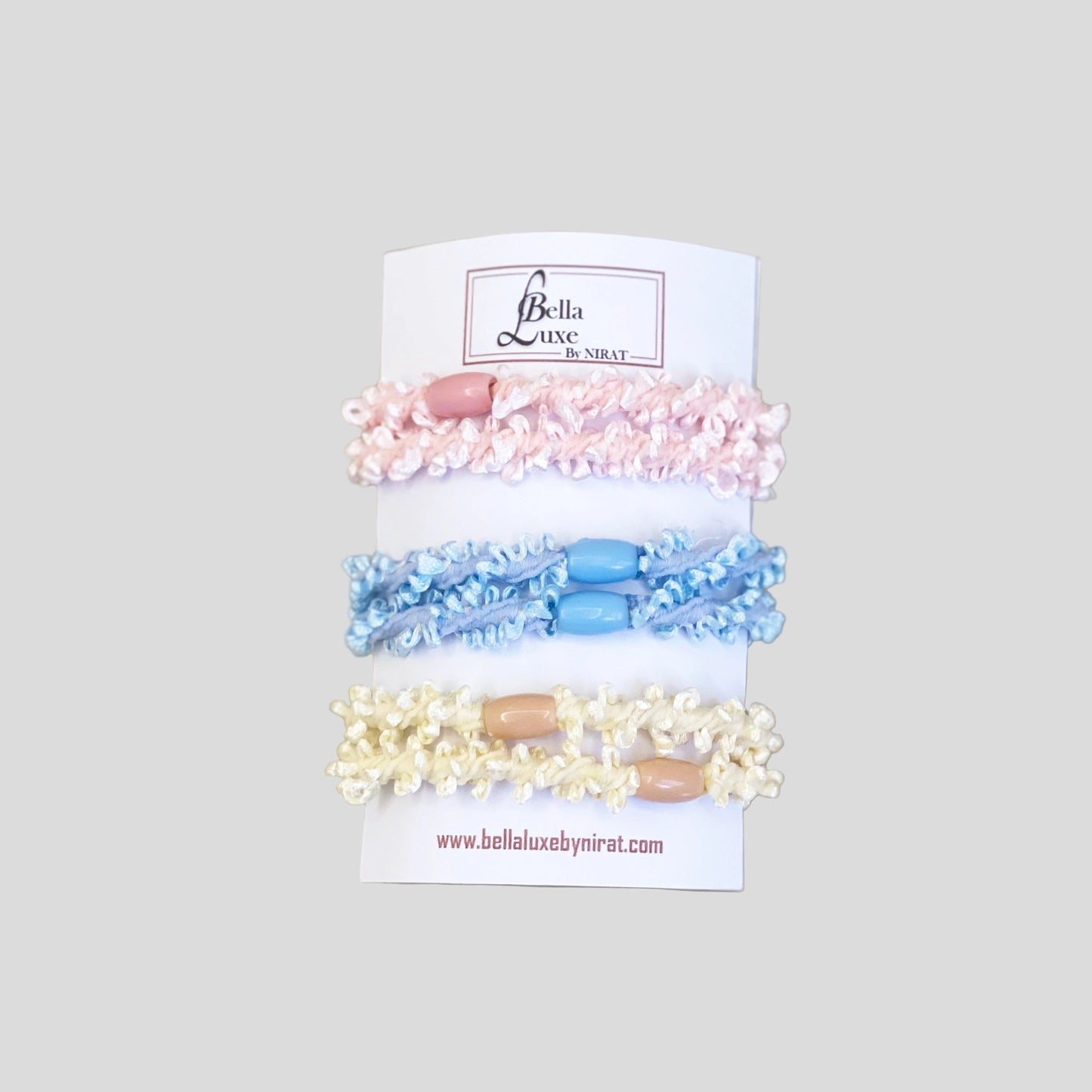 Pastel color hair Ties (3 Pairs)