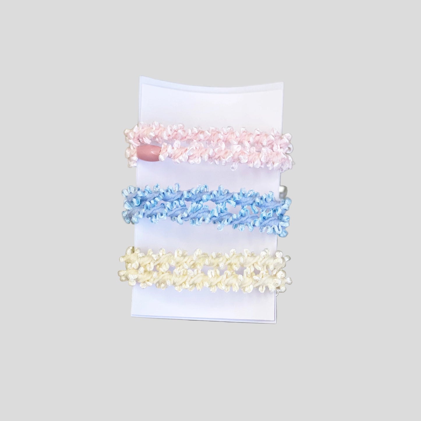 Pastel color hair Ties (3 Pairs)