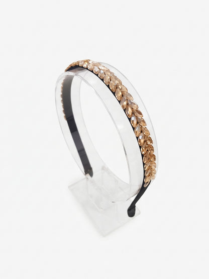 Laurel Crystal Headband (Golden)