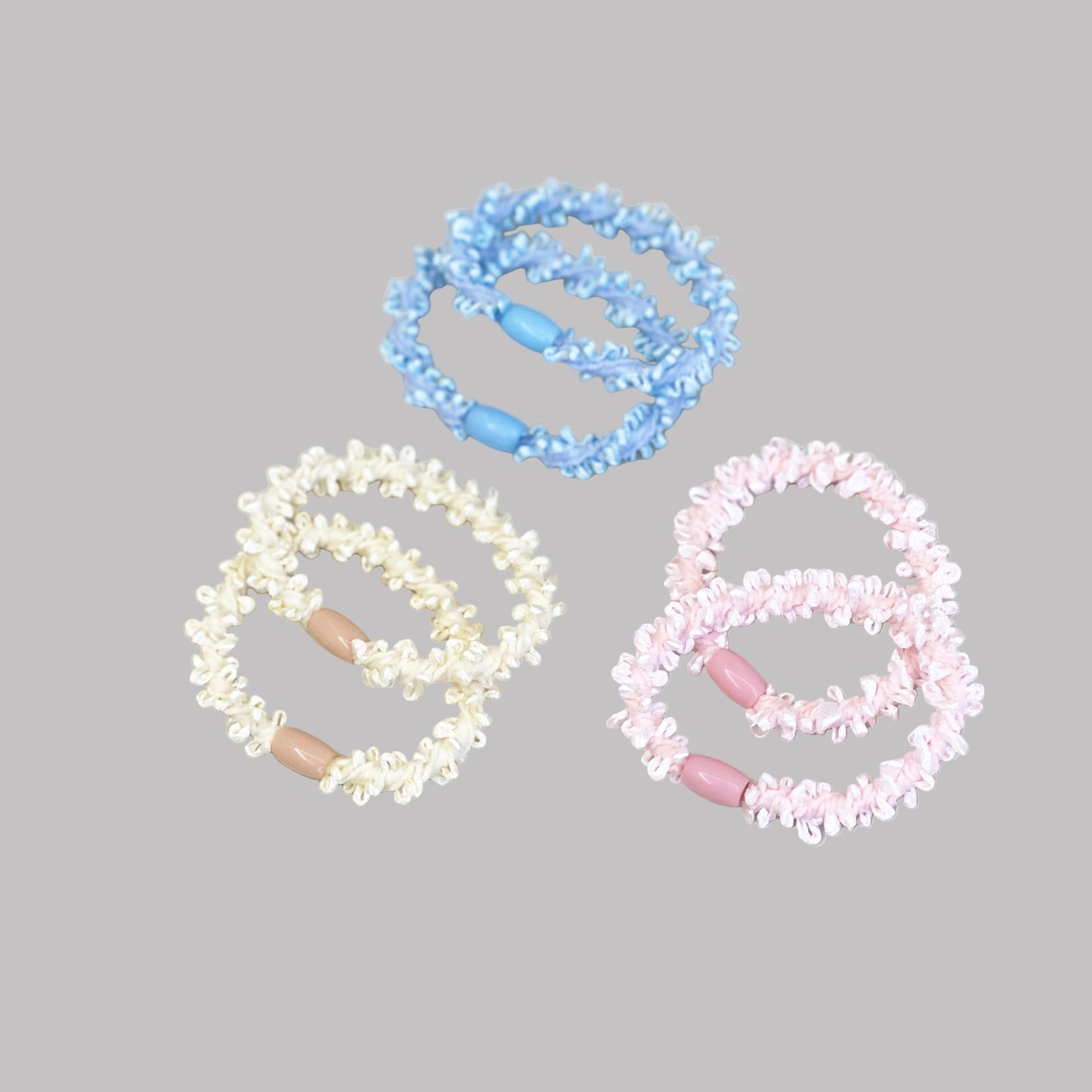 Pastel color hair Ties (3 Pairs)