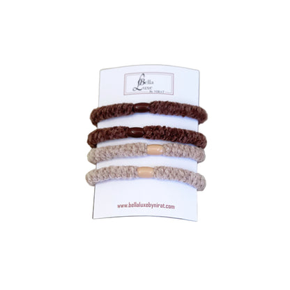 Soft Strong hair Ties (2 Pairs)