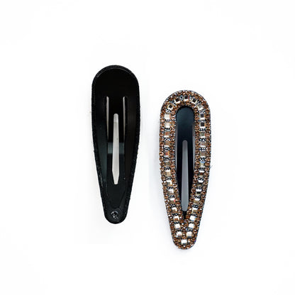 Studded Golden Hair Pins  Pair(Tic Tac)