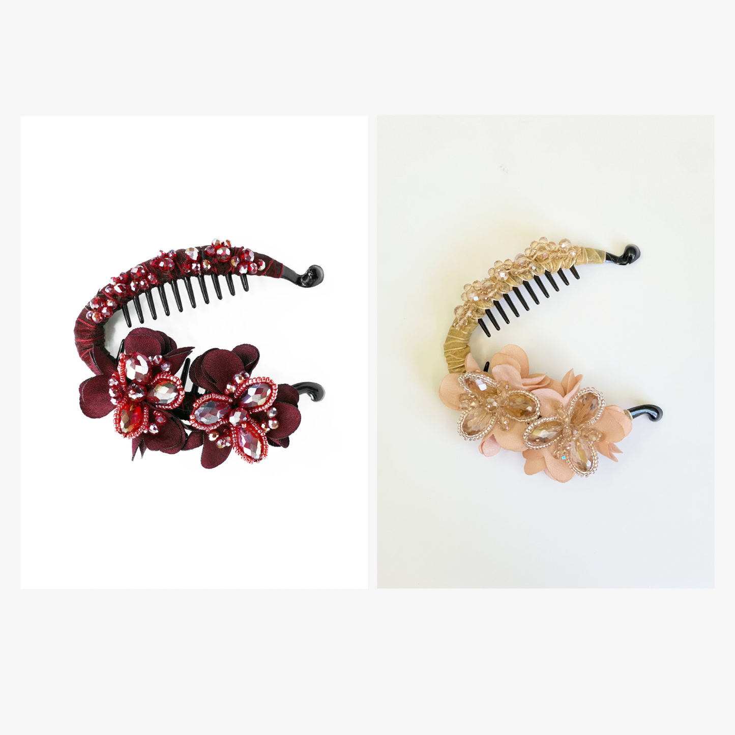 Heavy Crystal Banana Clips (Pack Of 2)