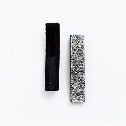 Heavy Studded Crystal Clear Hair Pins