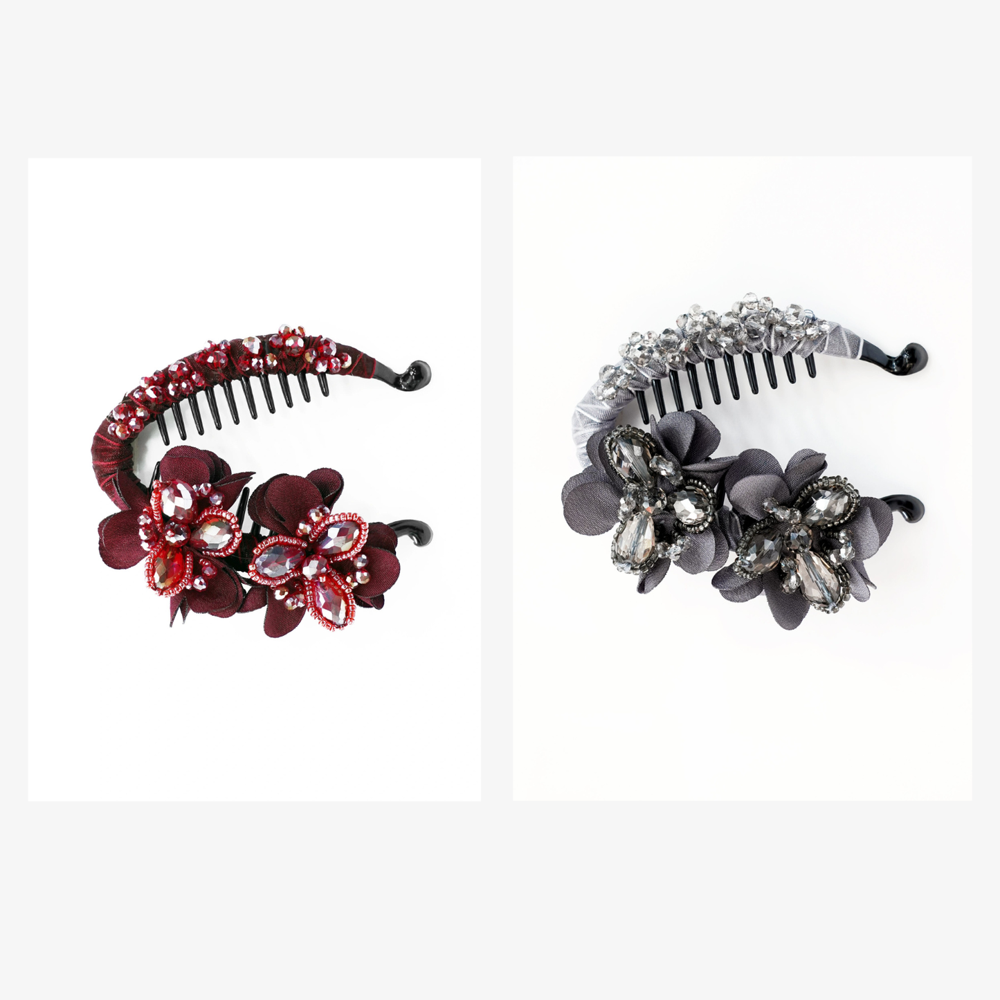 Heavy Crystal Banana Clips (Pack Of 2)